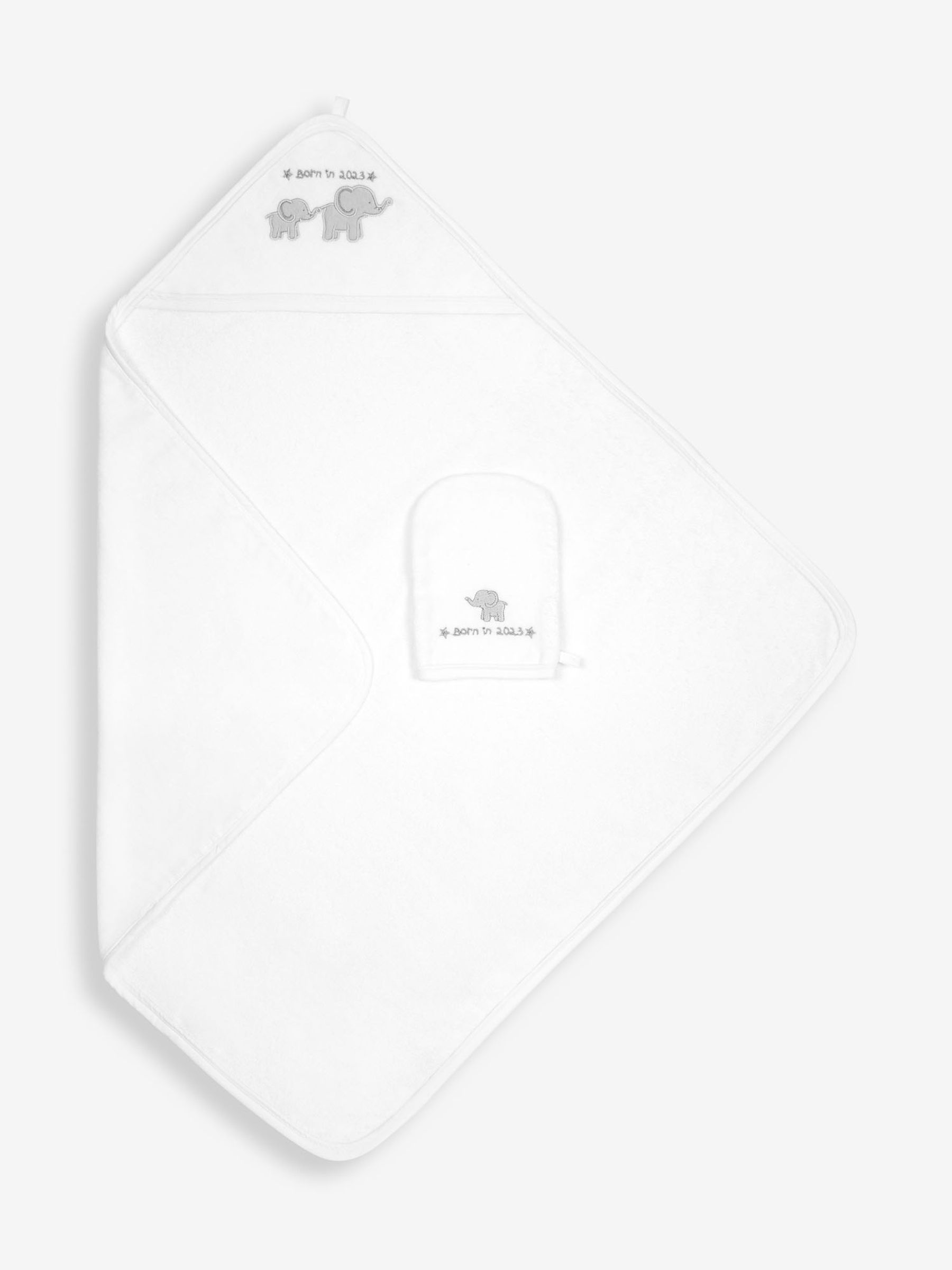Born in 2023 Towel and Wash Mitt Set - Image 1 of 4