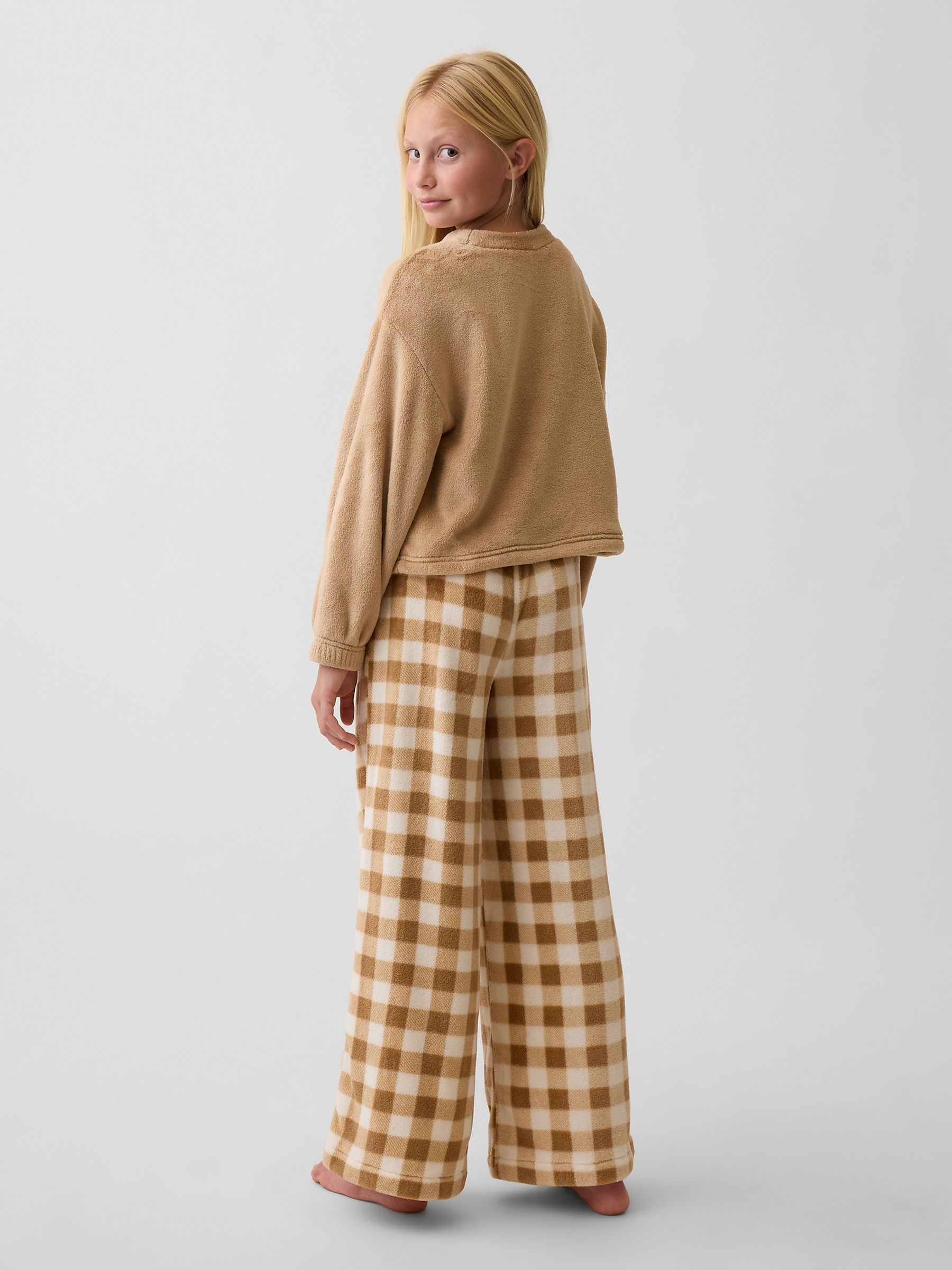 Tan Brown Gingham Cosy Pyjama Bottoms - Image 2 of 4