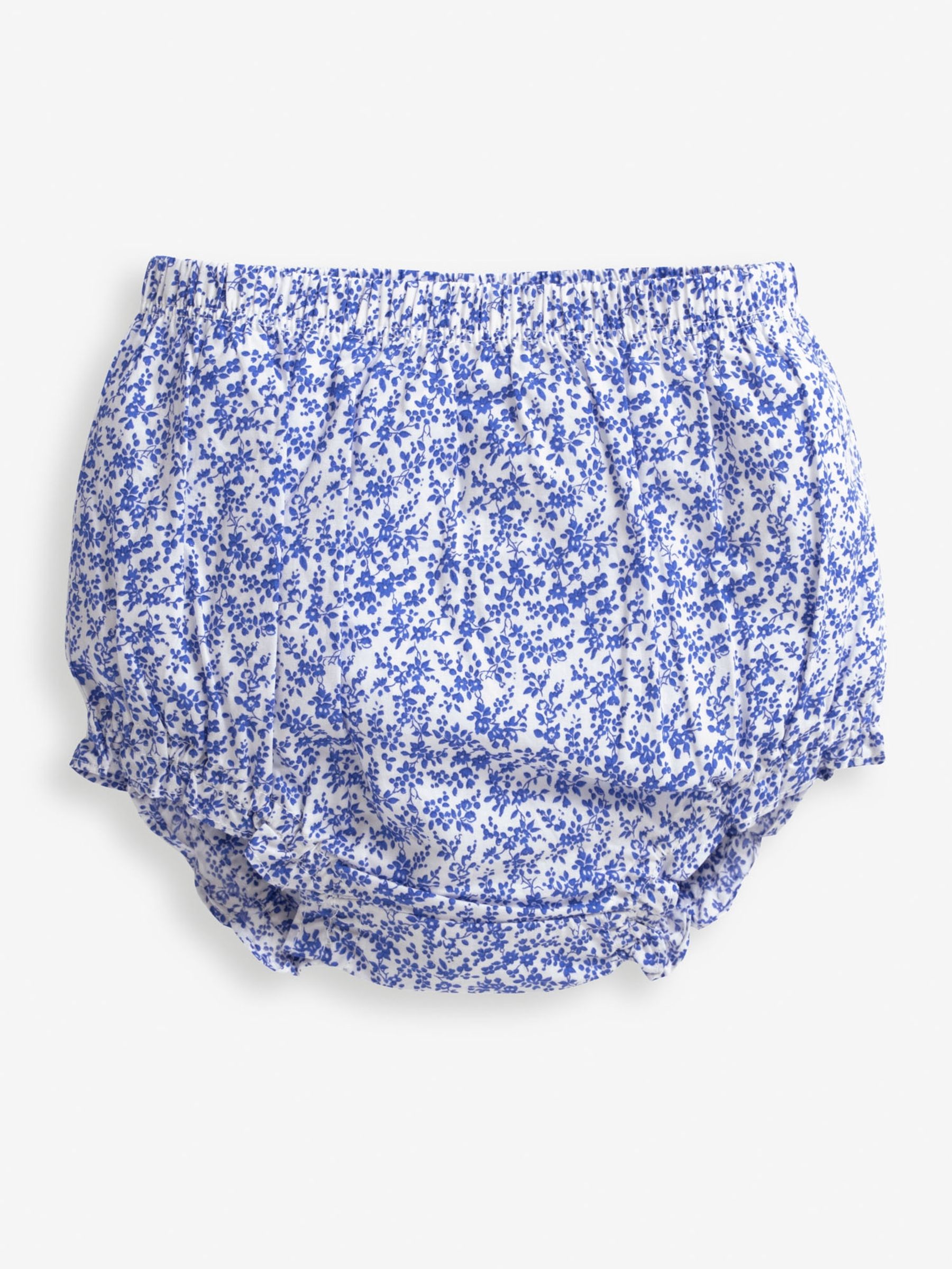 Blue Girls' Ditsy Print Smocked Dress - Image 3 of 4