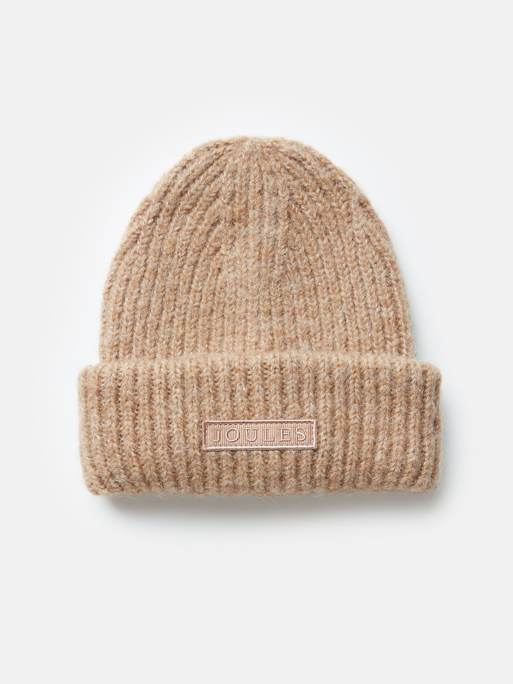 Albert Oatmeal Oversized Ribbed Beanie Hat - Image 1 of 2