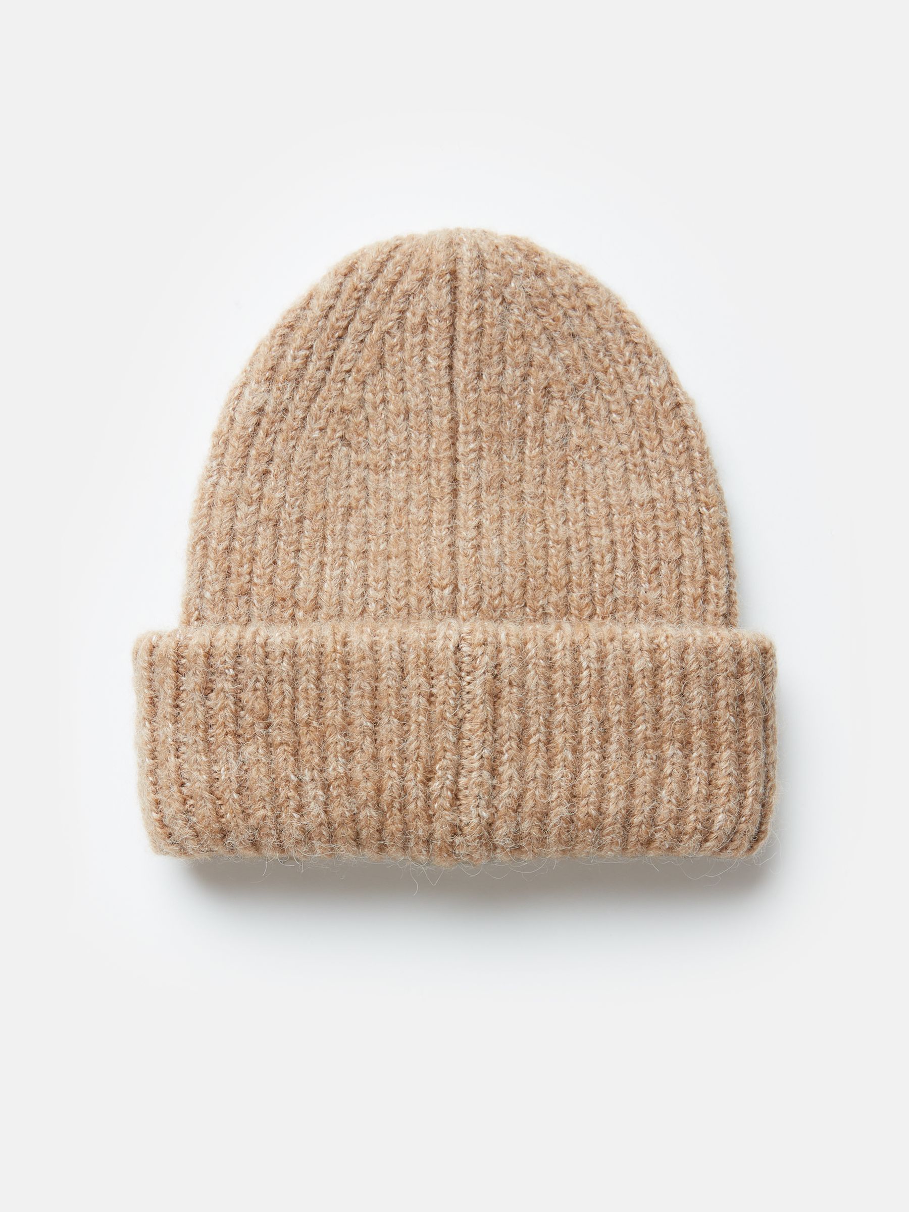 Albert Oatmeal Oversized Ribbed Beanie Hat - Image 2 of 6