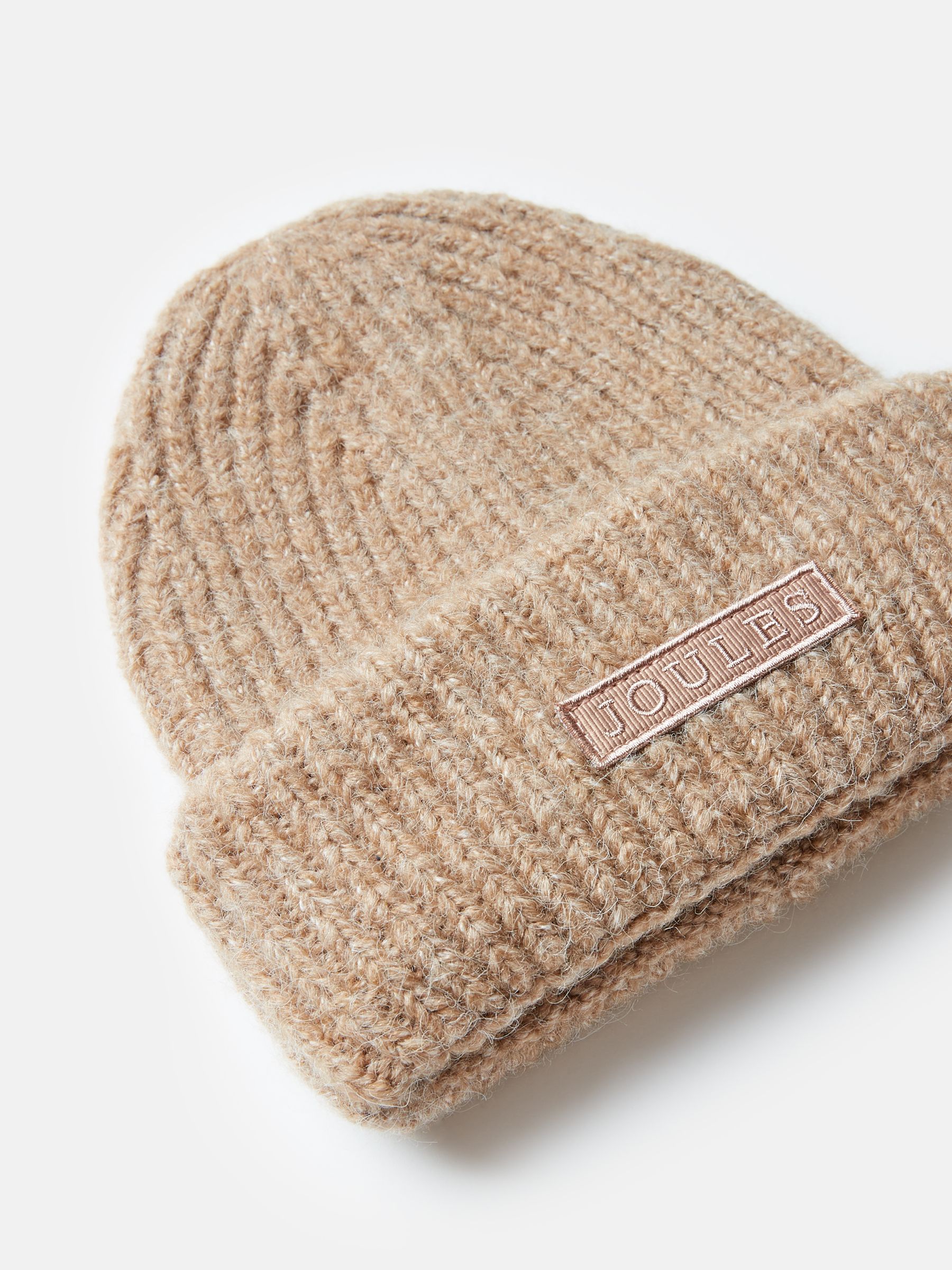 Albert Oatmeal Oversized Ribbed Beanie Hat - Image 2 of 2