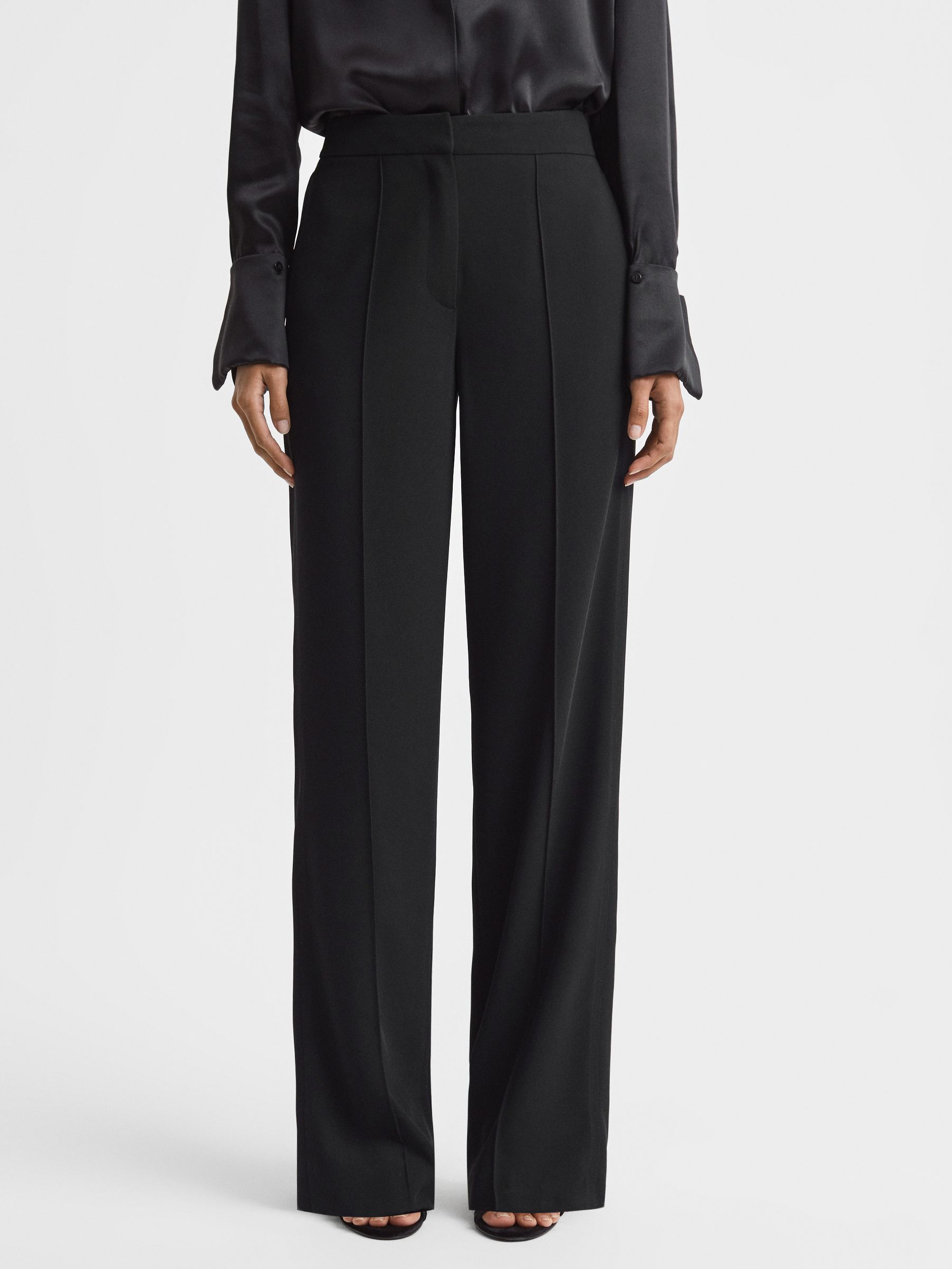 Petite Pull On Trousers in Black - Image 3 of 6