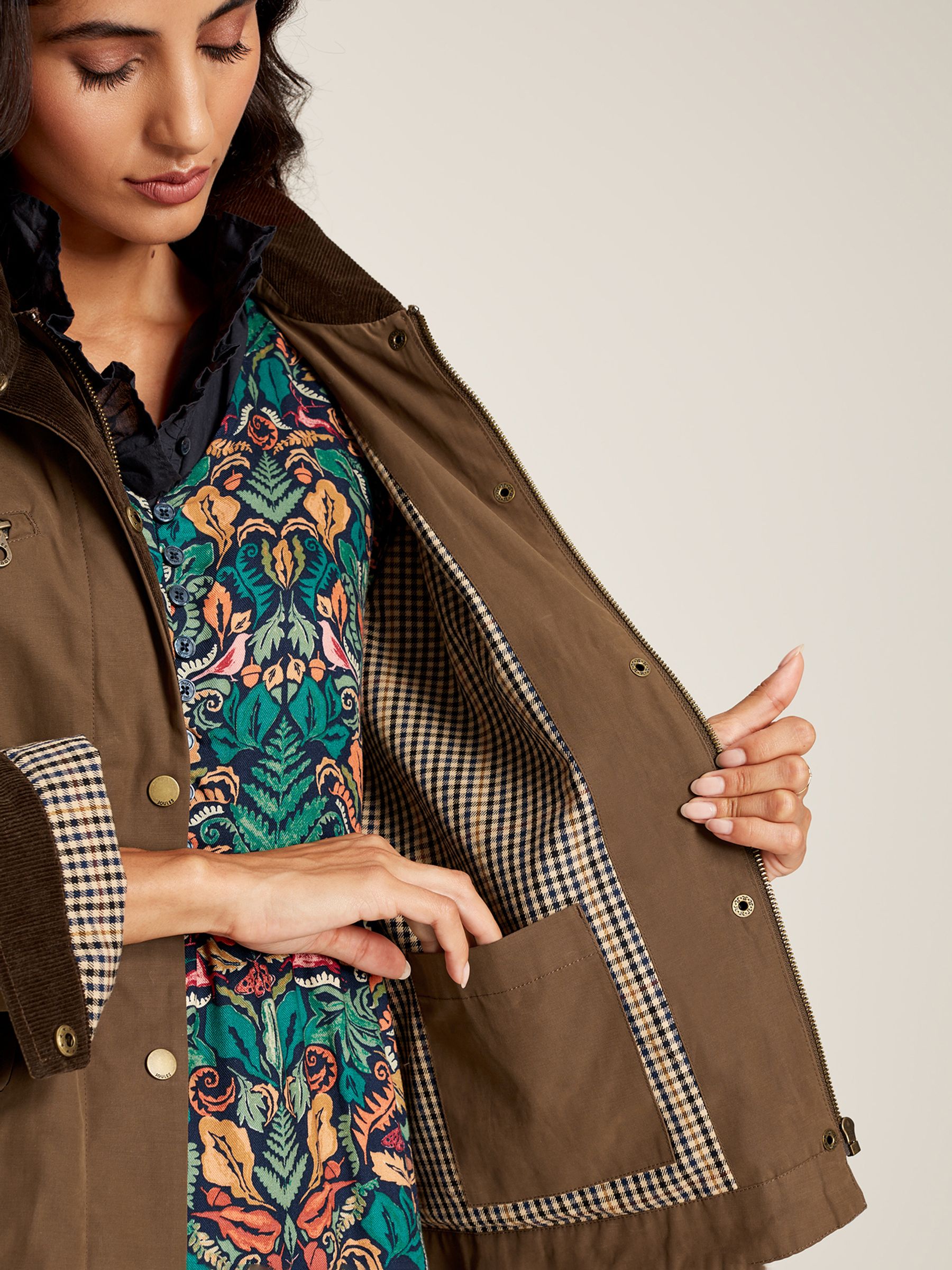Belfield Brown Shower Resistant Dry Wax Jacket - Image 6 of 13