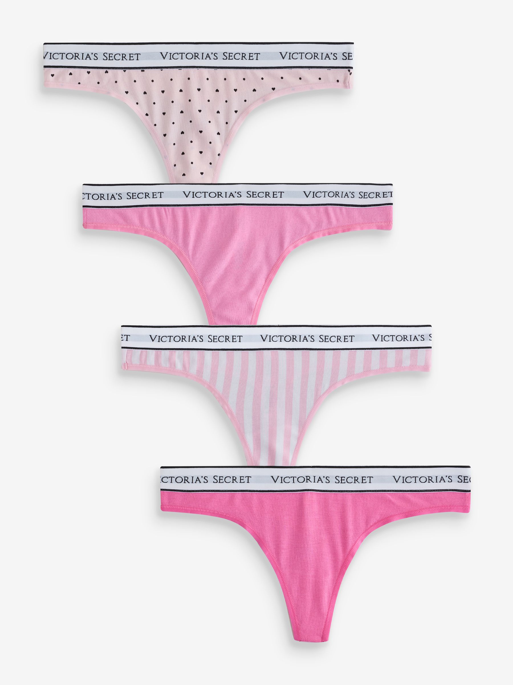Pink Thong Logo 4 Pack Knickers - Image 1 of 7