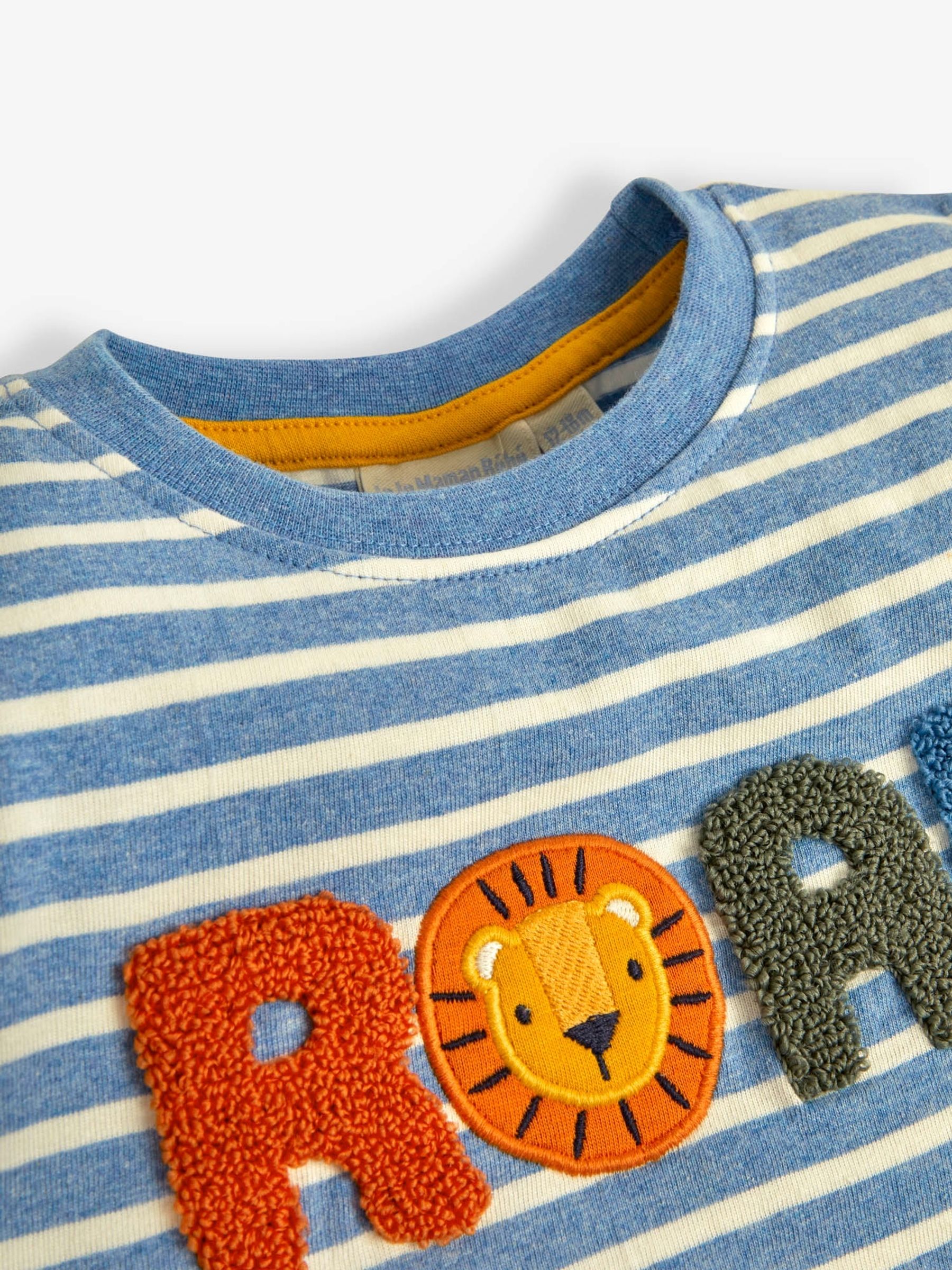 Blue Stripe Roar Appliqué T-Shirt - Image 2 of 4