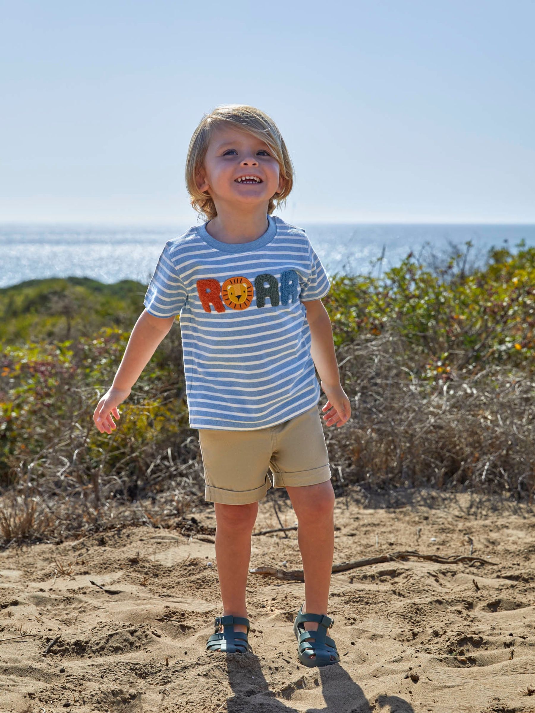 Blue Stripe Roar Appliqué T-Shirt - Image 3 of 4