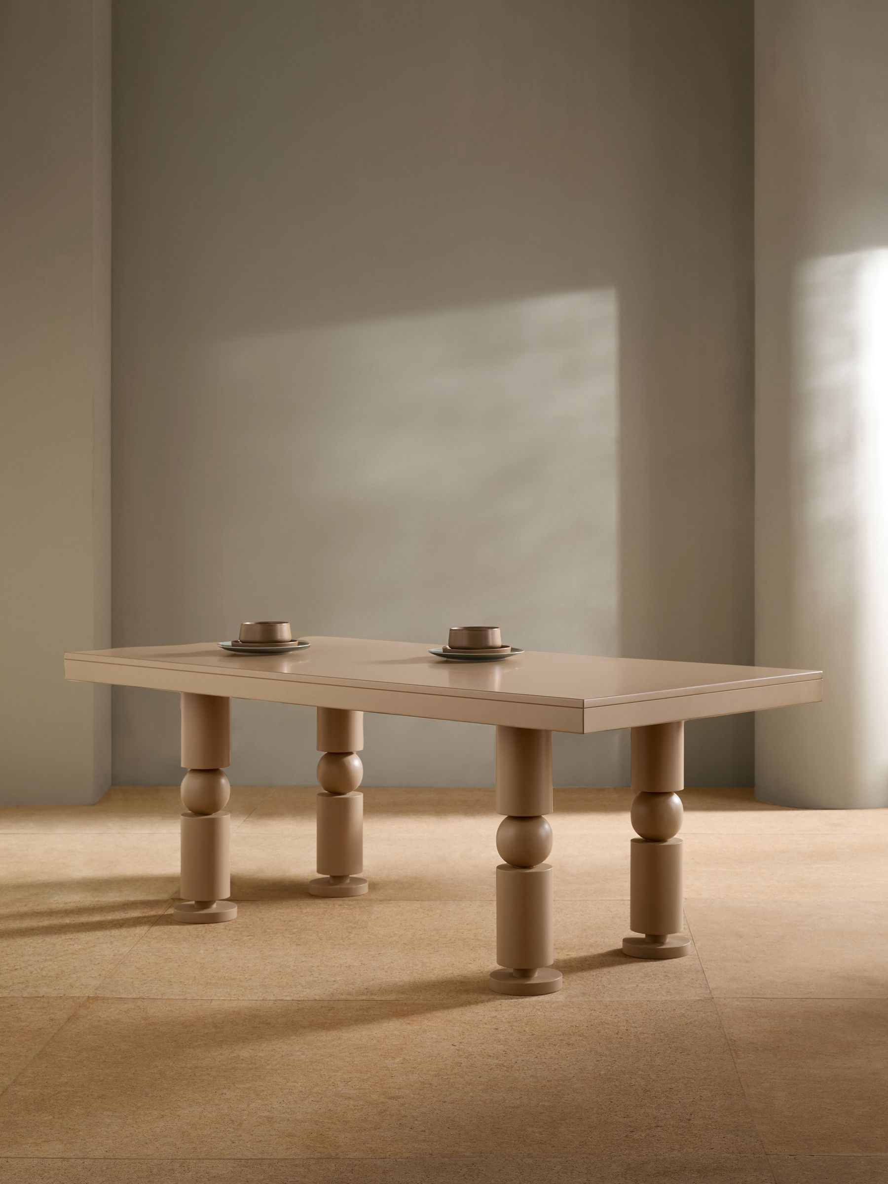 Cora 6 Seater Dining Table in Dusky Mauve Pink - Image 2 of 4