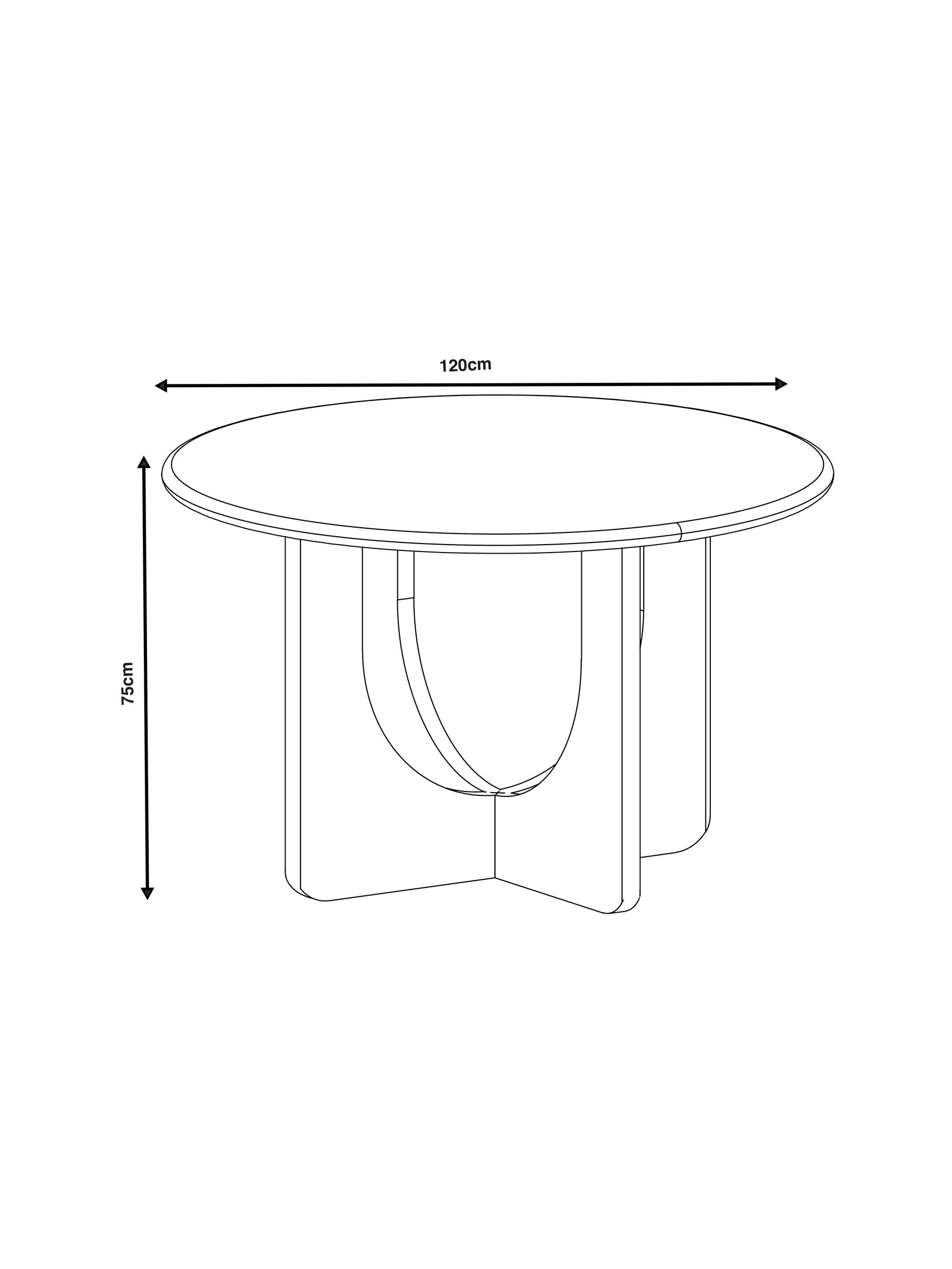 Arlo 4 Seater Round Dining Table in Dark Mango Wood | Made