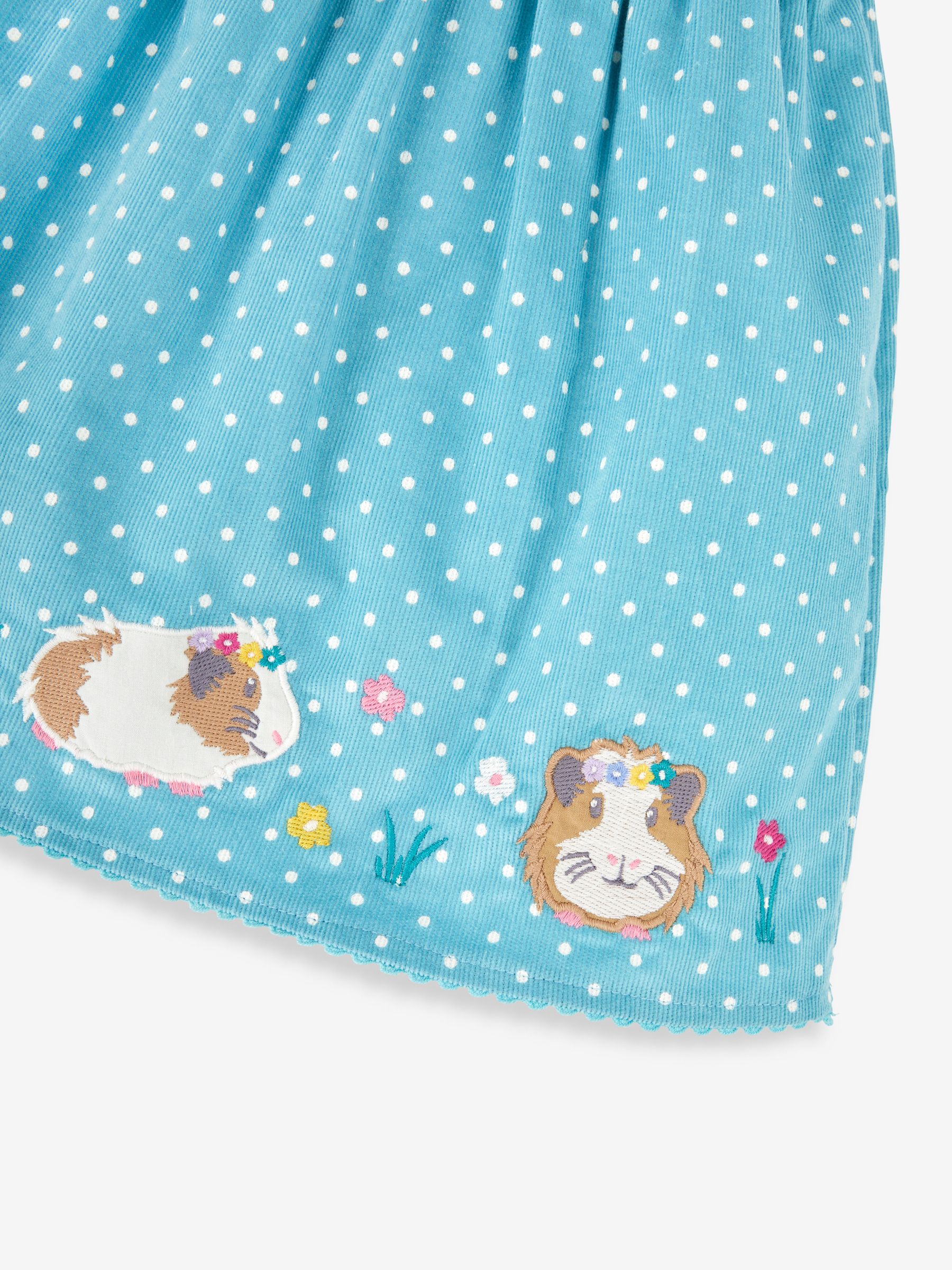 Duck Egg Blue Guinea Pig Girls' Appliqué Cord Dress - Image 5 of 5