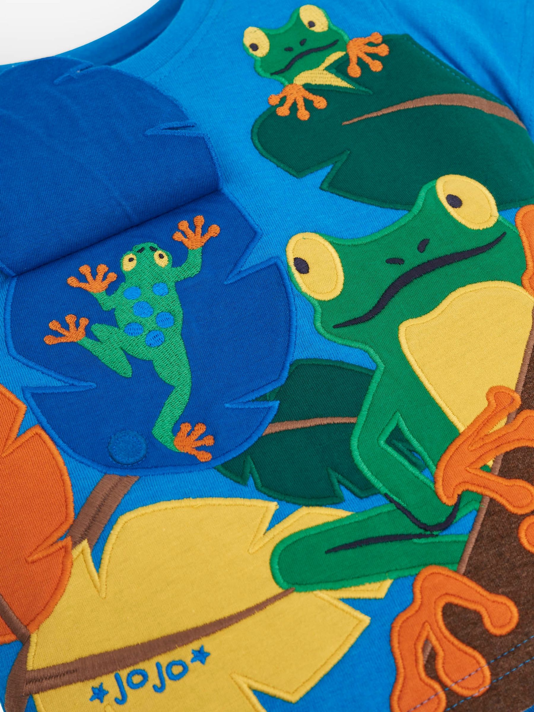 Blue Kids' Tree Frog Appliqué T-Shirt - Image 2 of 2
