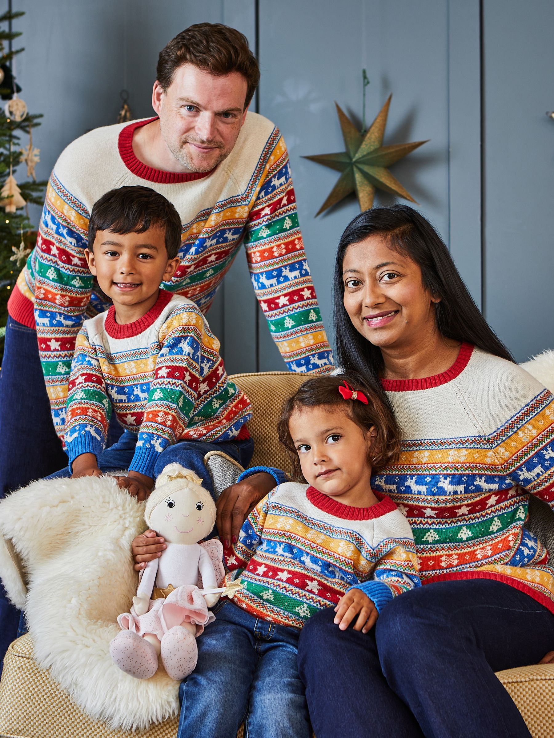 Multi Mens Christmas Fair Isle Pattern Jumper - Image 1 of 2