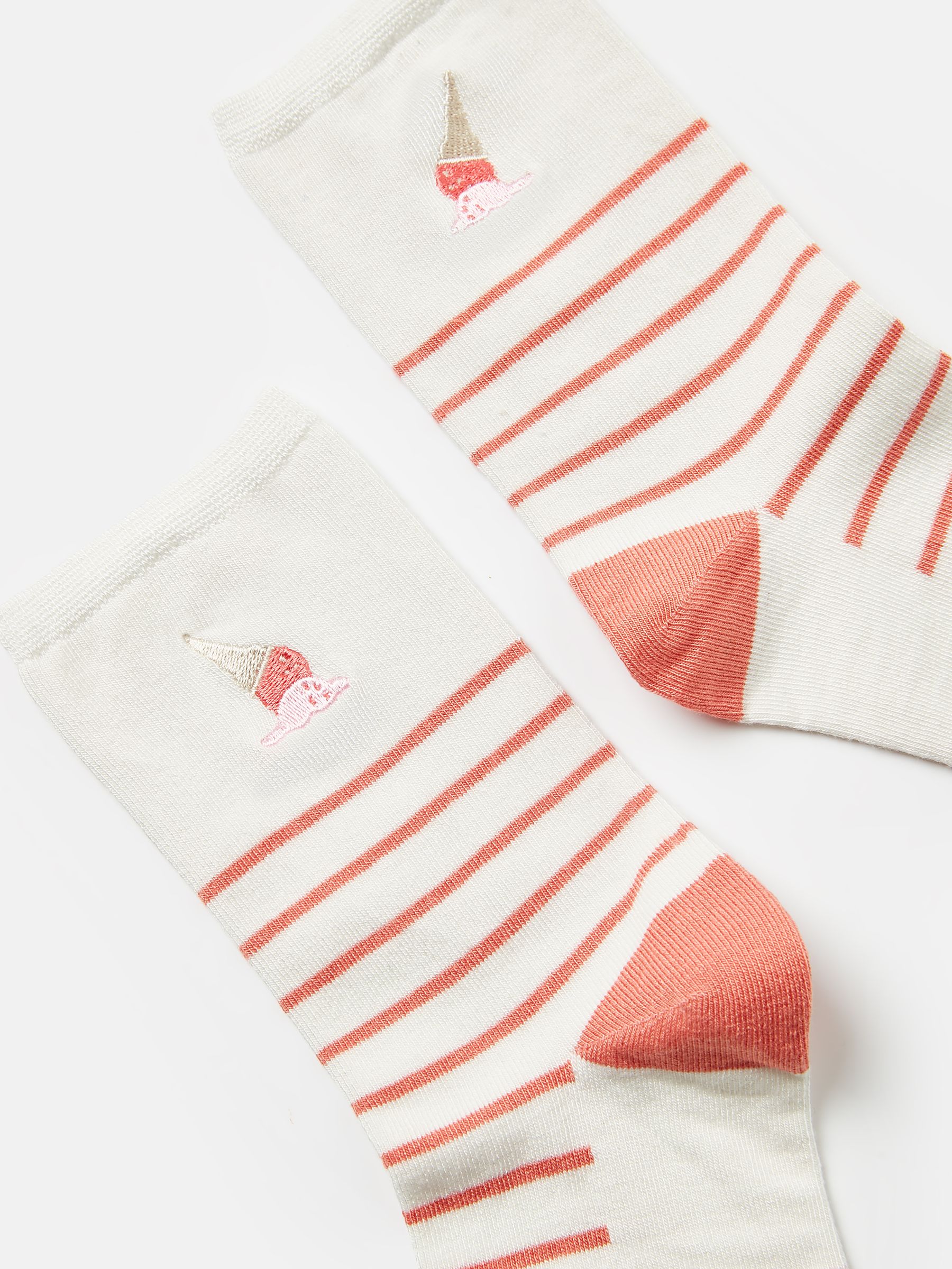 Embroidered Red/White Ankle Socks - Image 2 of 3