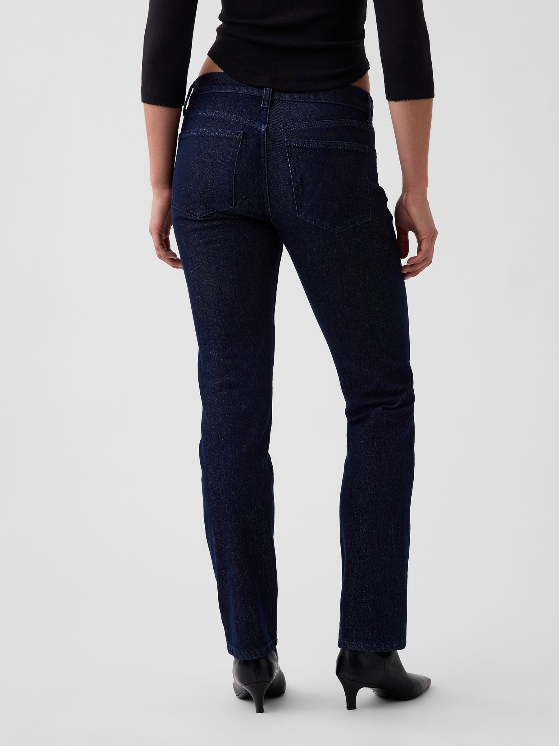 Dark Wash Low Rise '90s Slim Straight Jeans - Image 2 of 5 Dark Wash Low Rise '90s Slim Straight Jeans - Image 2 of 5