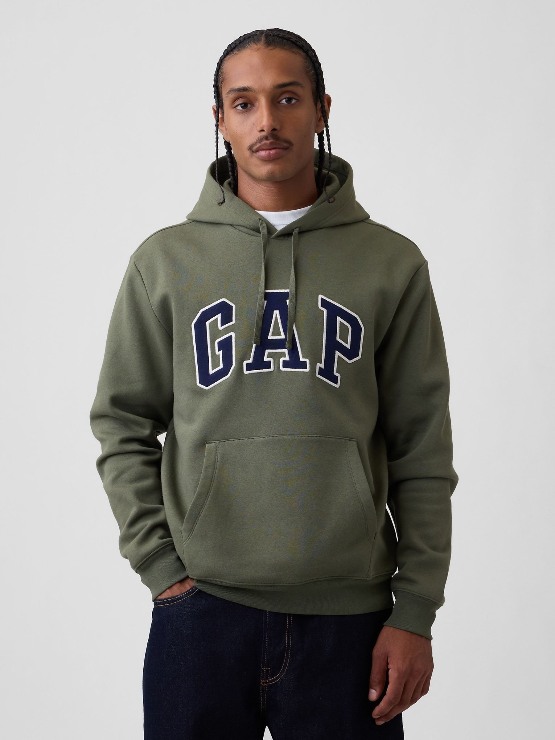 Green Relaxed Logo Hoodie - Image 1 of 4