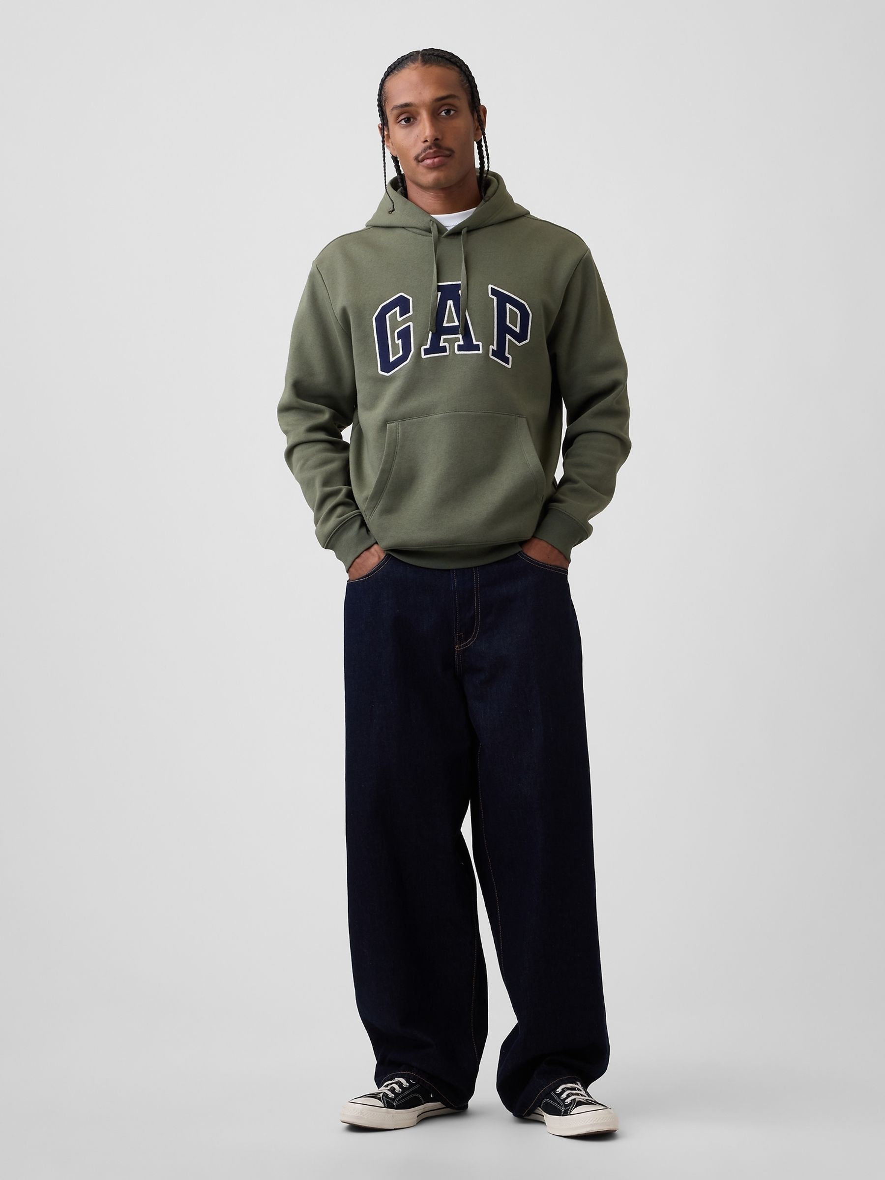 Green Relaxed Logo Hoodie - Image 3 of 4