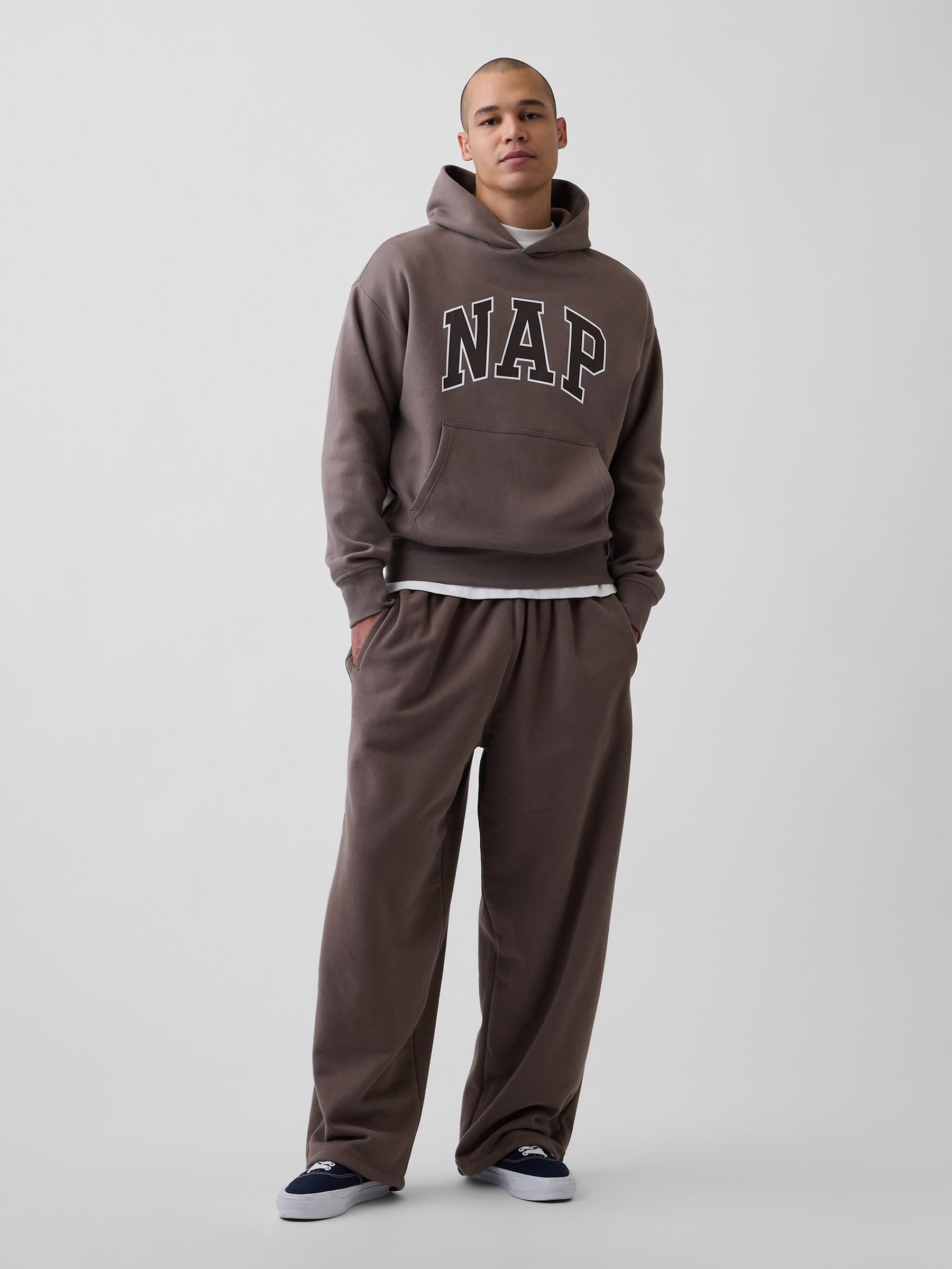Brown Vintage Soft NAP Logo Hoodie - Image 3 of 4