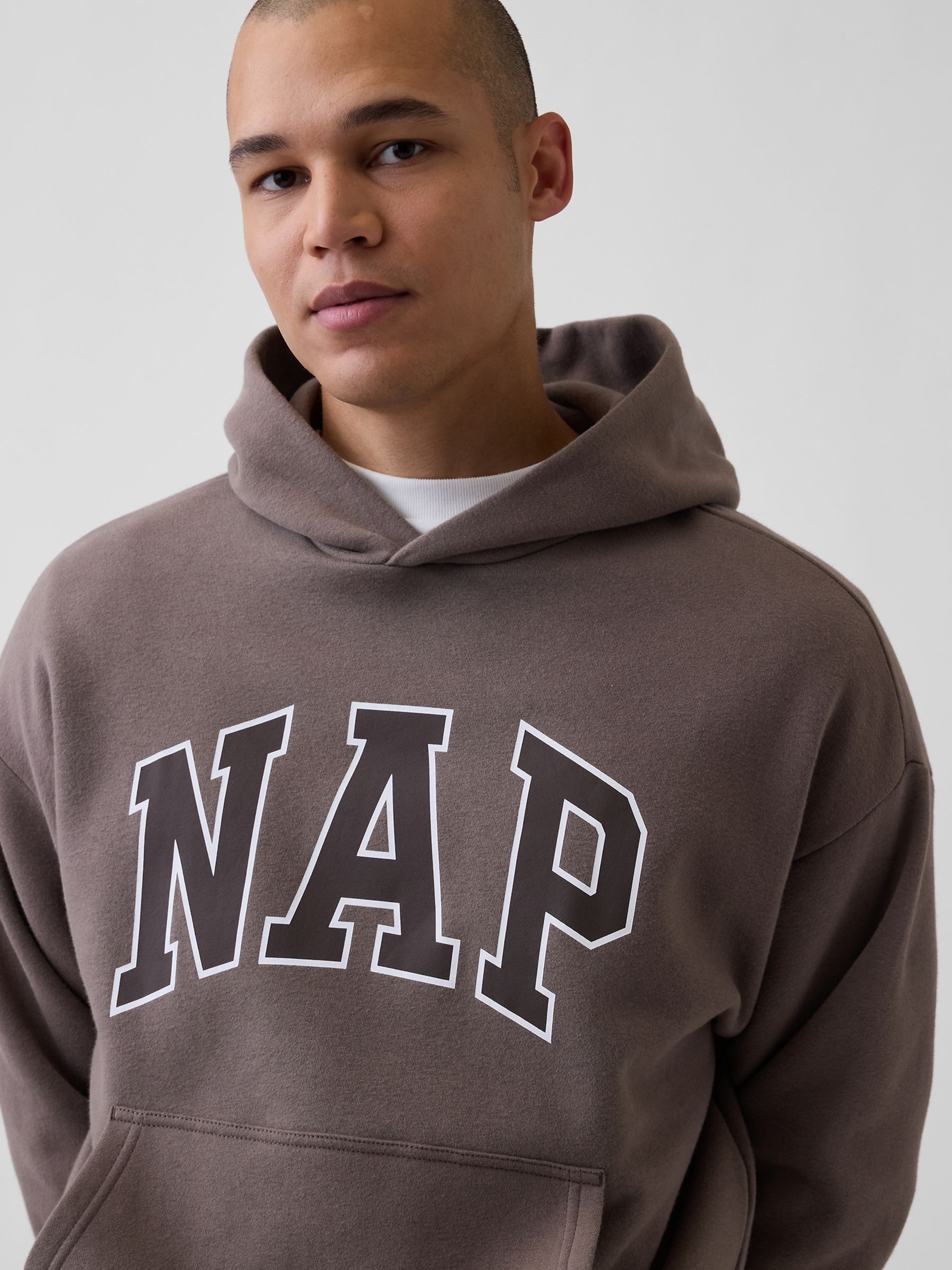 Brown Vintage Soft NAP Logo Hoodie - Image 4 of 4