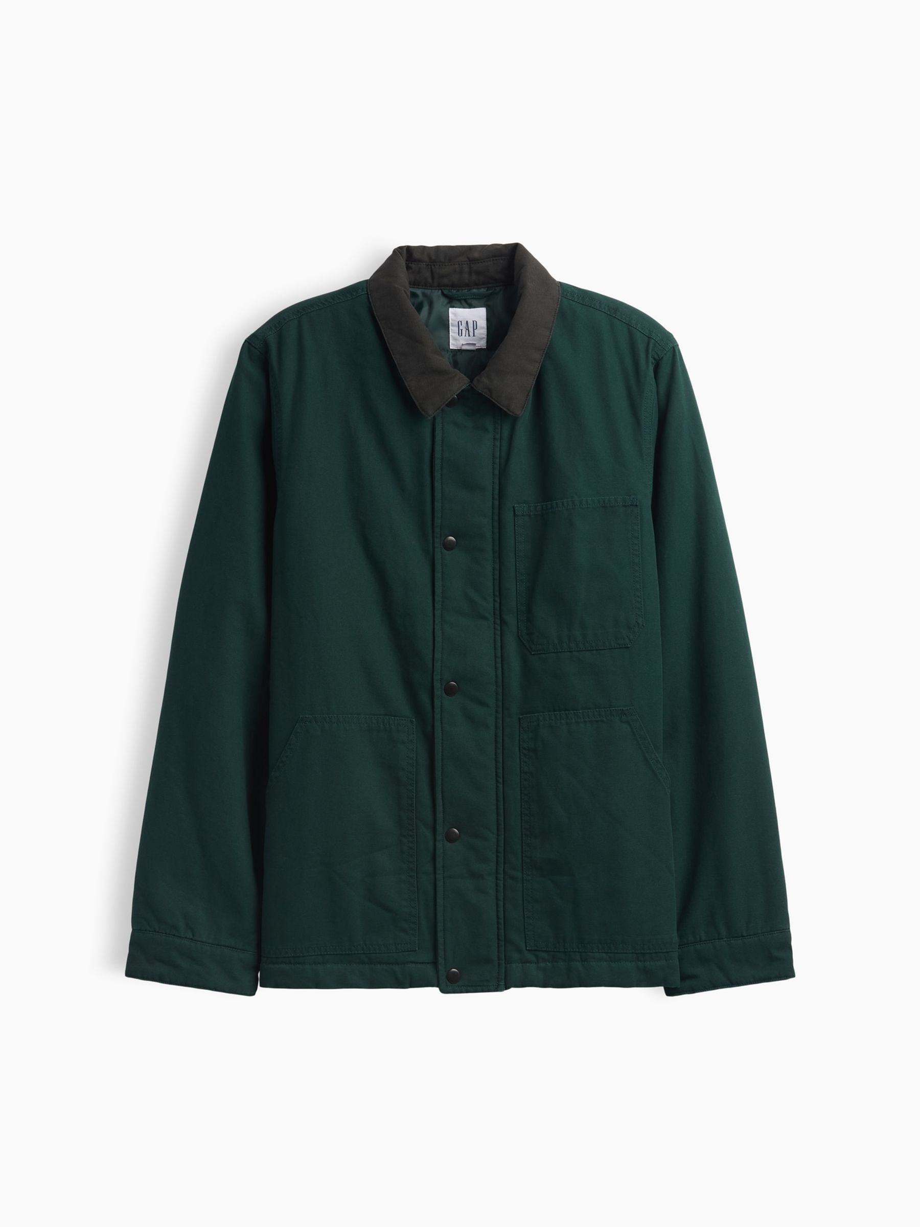 Green Relaxed Canvas Chore Jacket - Image 5 of 5