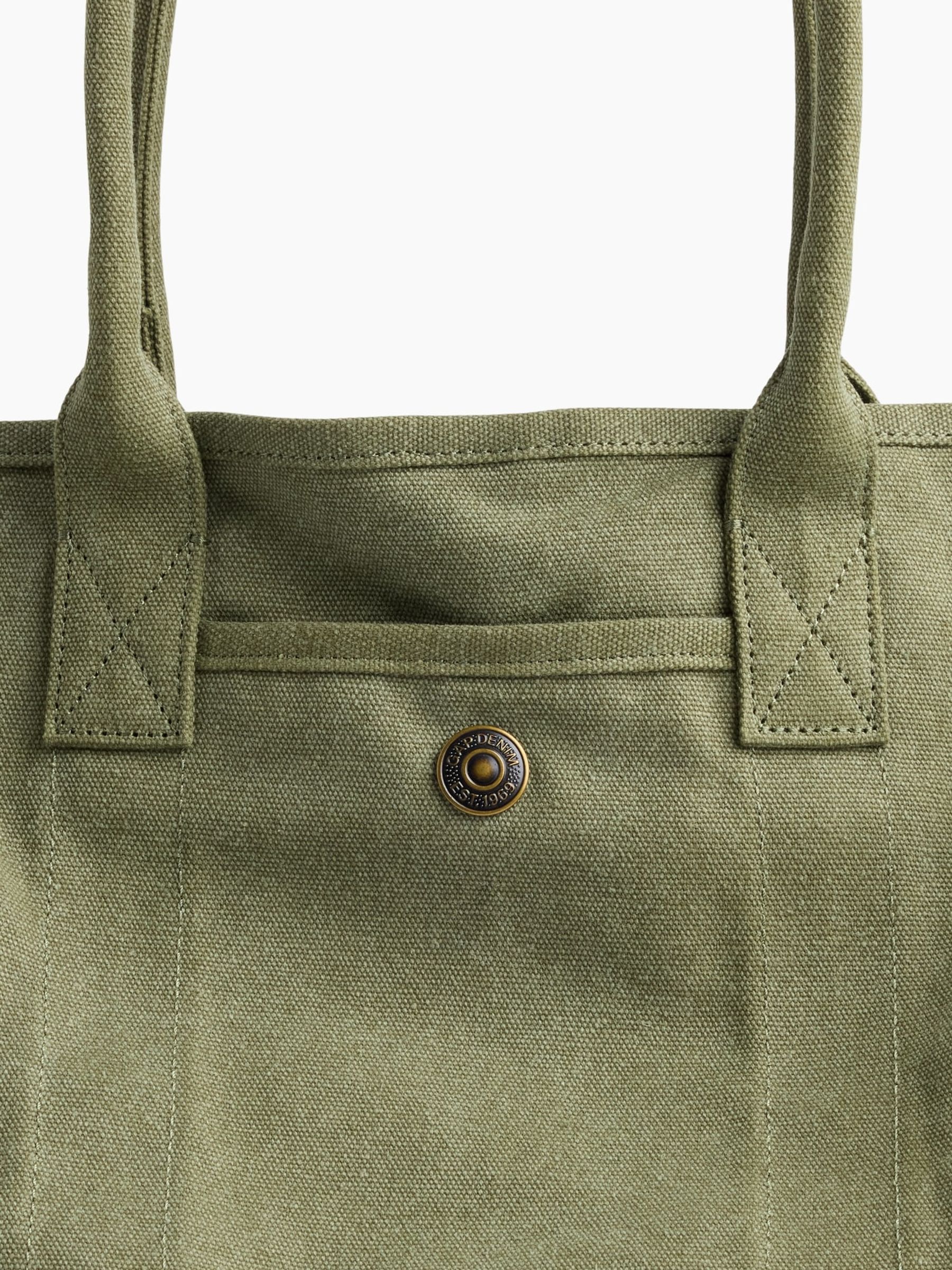 Olive Green Canvas Favorite Tote Bag - Image 5 of 5 Olive Green Canvas Favorite Tote Bag - Image 5 of 5