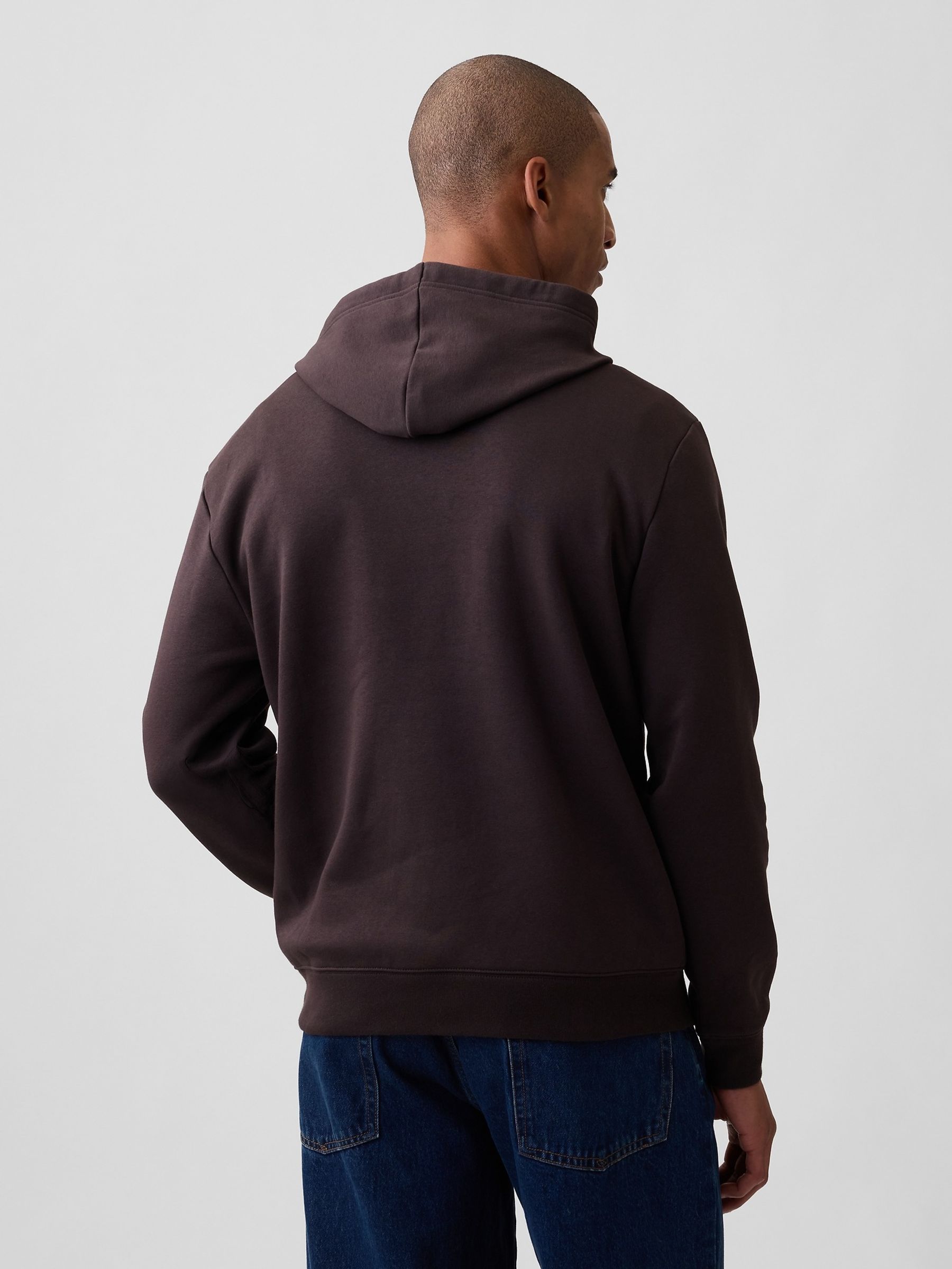 Brown & Blue Relaxed Logo Hoodie - Image 2 of 4 Brown & Blue Relaxed Logo Hoodie - Image 2 of 4