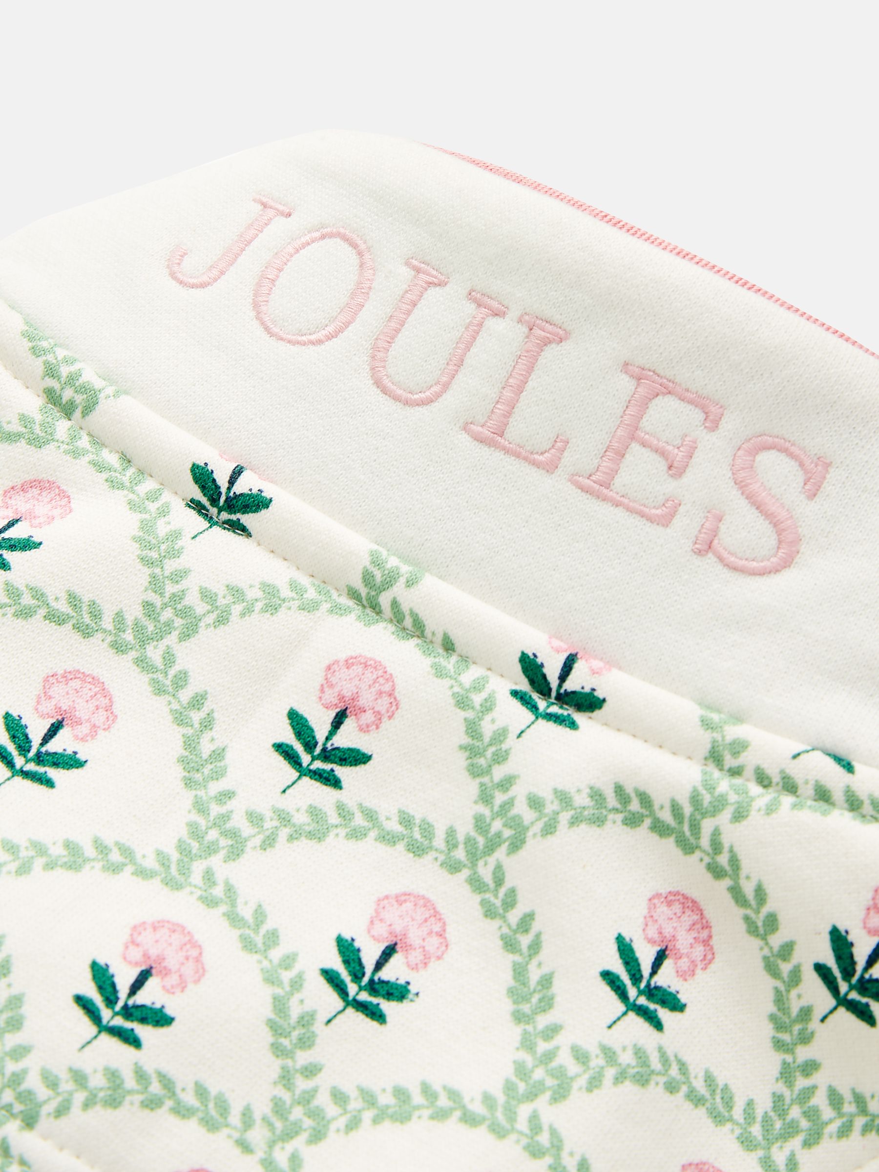 Girls' Burnham Cream Floral Funnel Neck Sweatshirt - Image 10 of 11