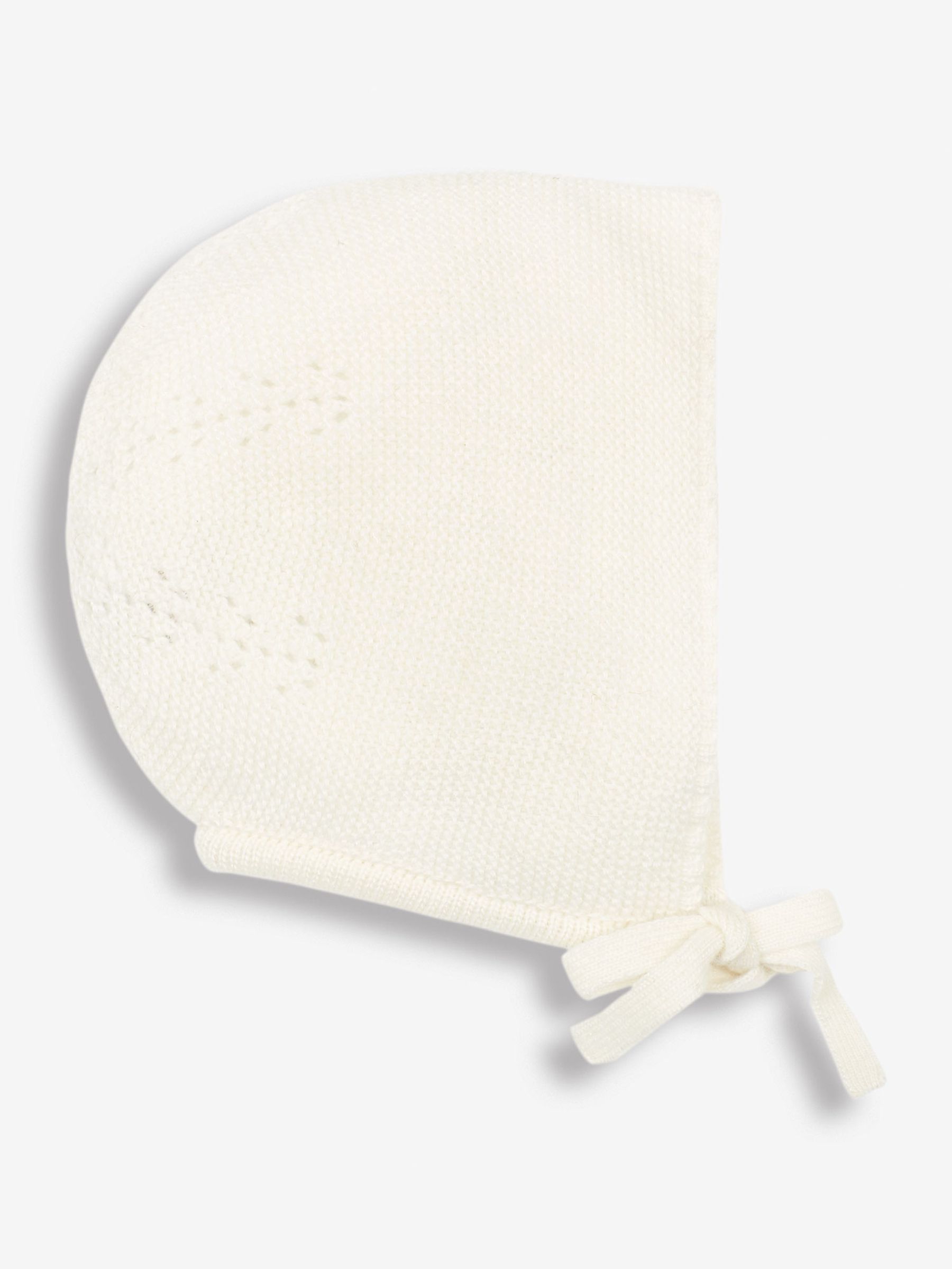 Cream Knitted Baby Bonnet - Image 1 of 1