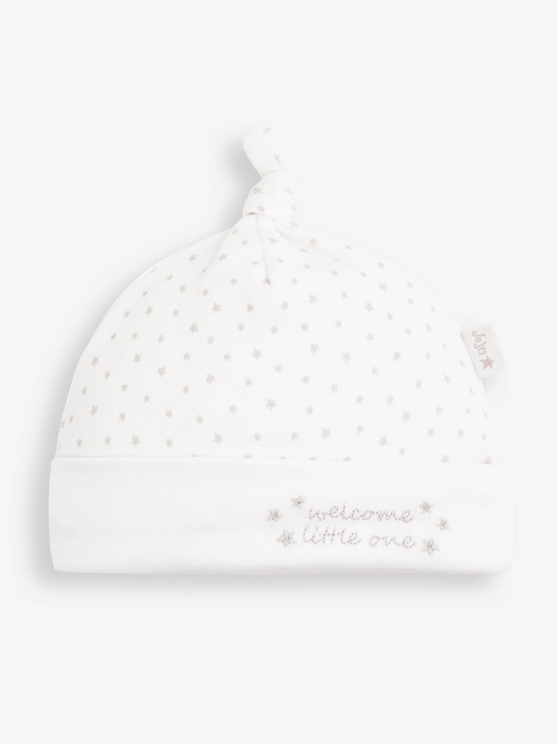 White Welcome Little One Baby Hat - Image 1 of 3