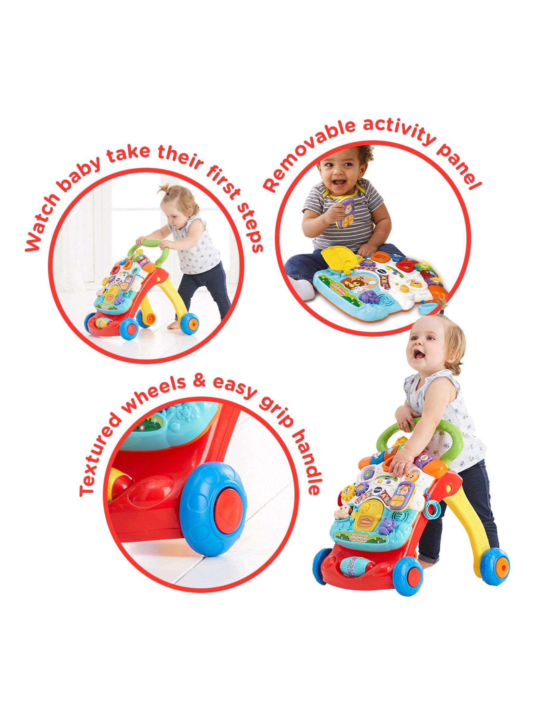 VTech Red First Steps Baby Walker 505653 - Image 3 of 4