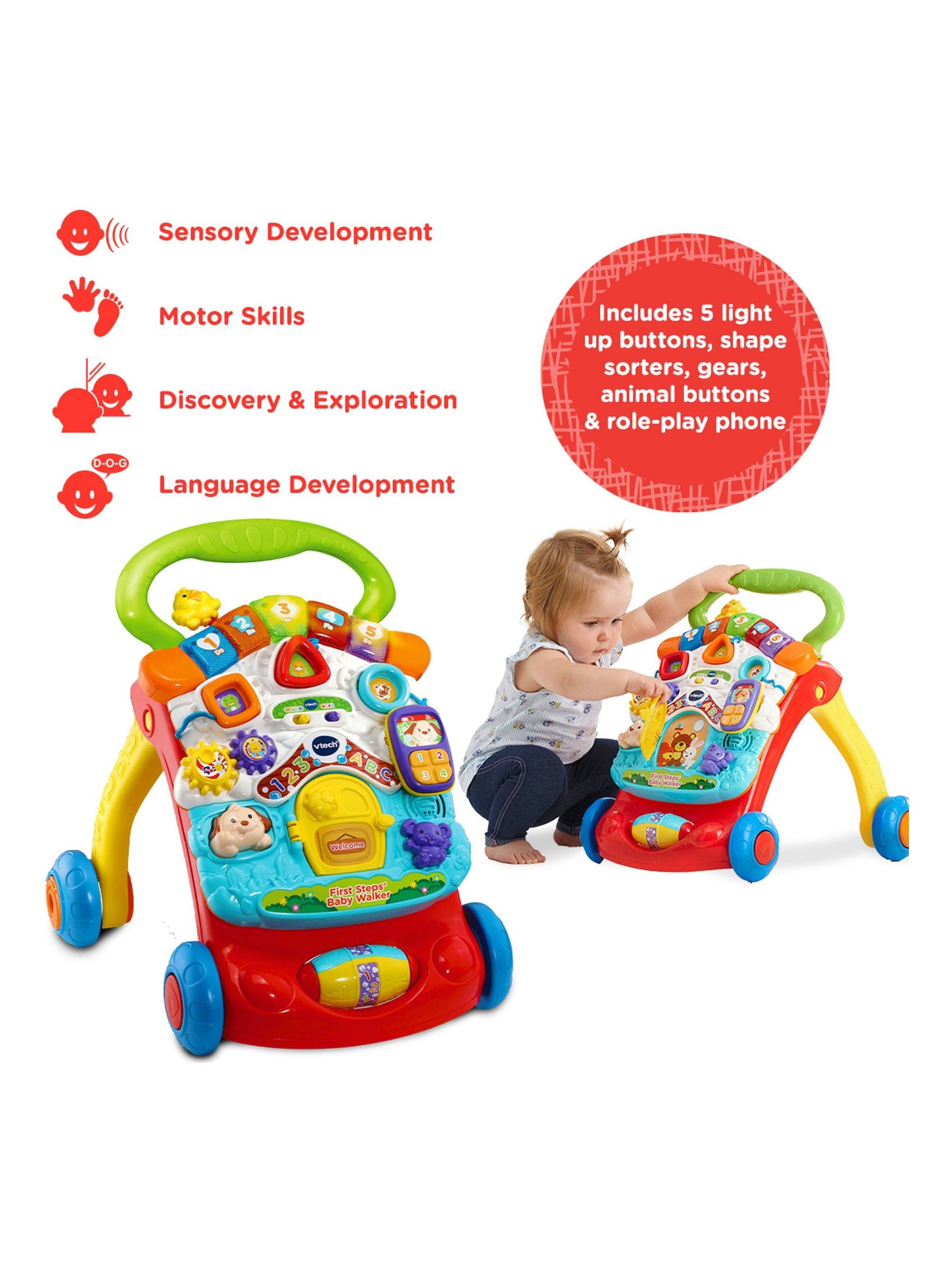 VTech Red First Steps Baby Walker 505653 - Image 4 of 4