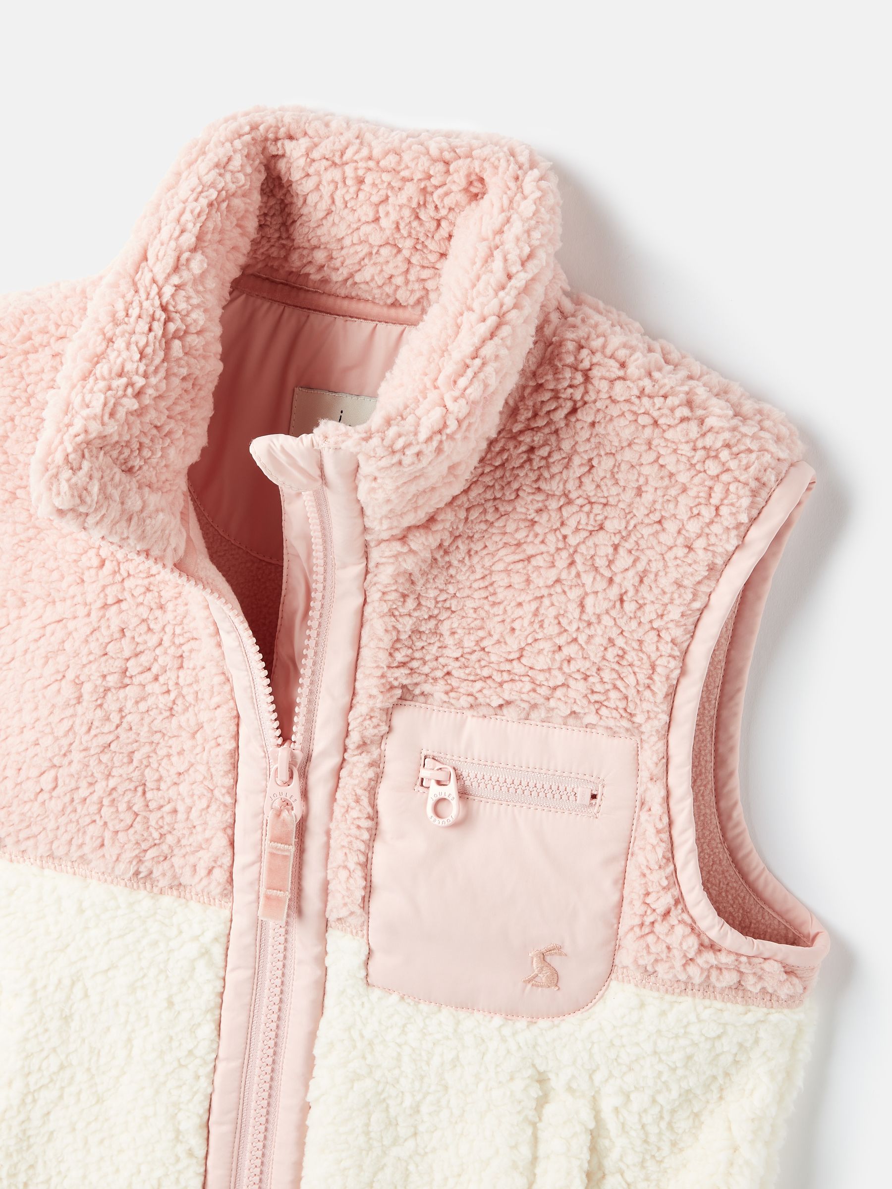 Mallory Pink Fleece Gilet | Joules