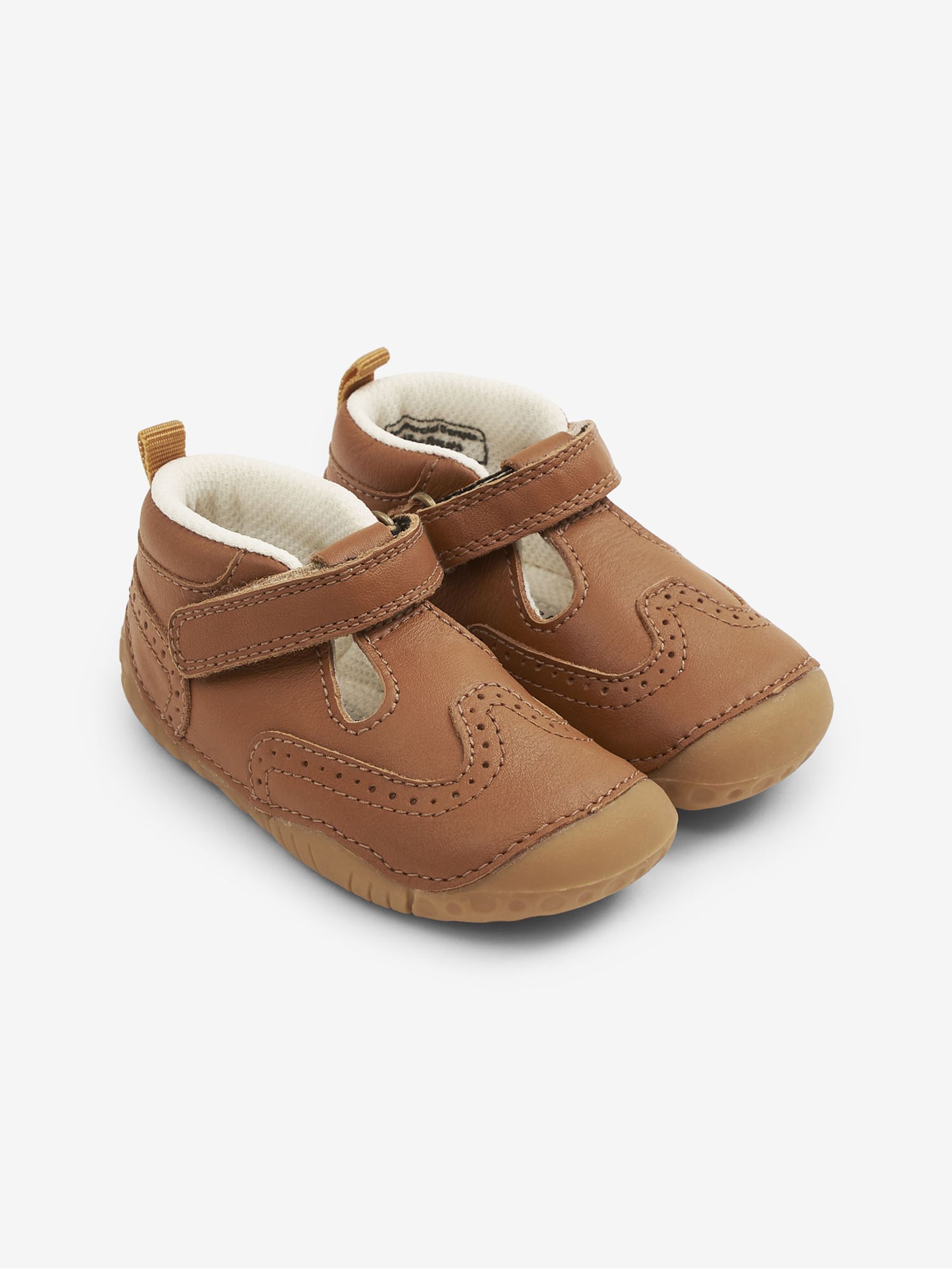 Tan Start-Rite Leather Pre Walker Shoes - Image 1 of 6