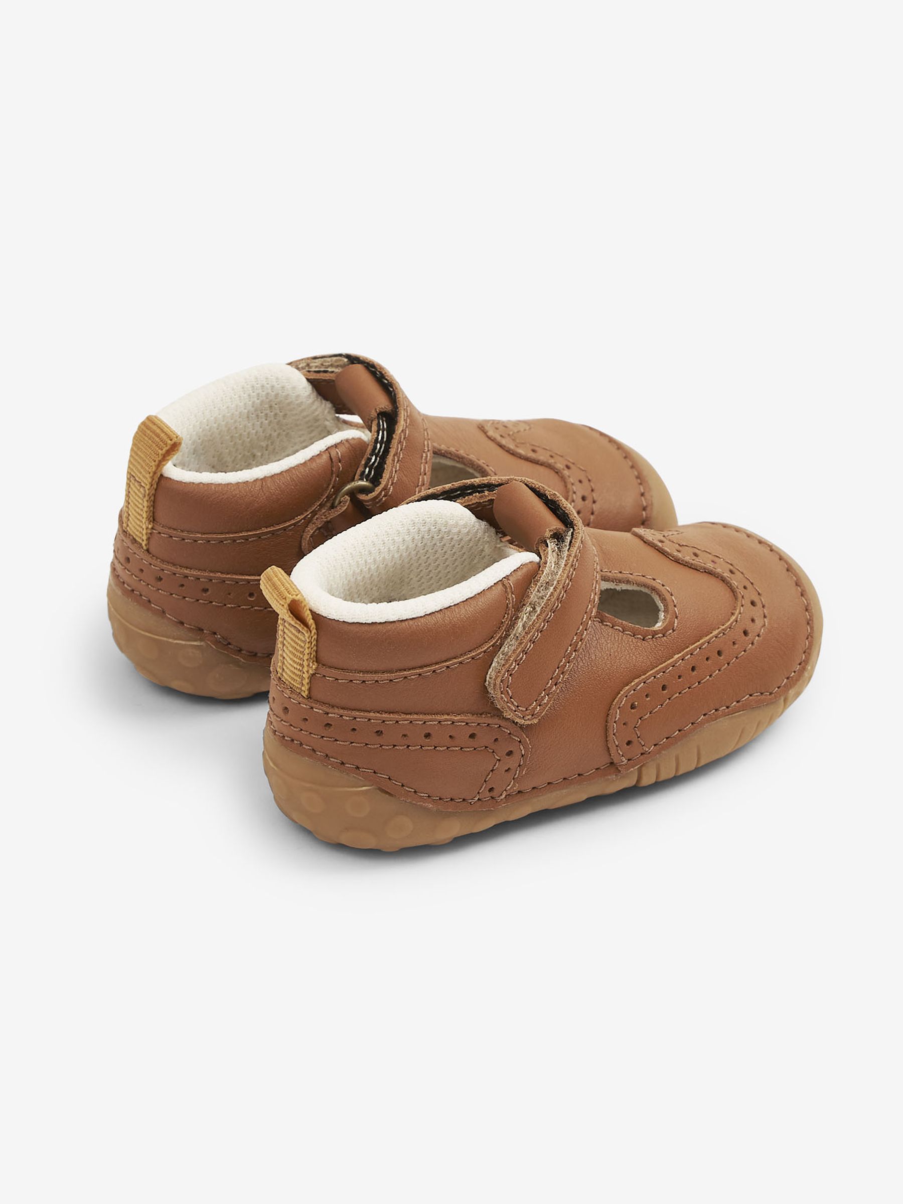 Tan Start-Rite Leather Pre Walker Shoes - Image 3 of 6