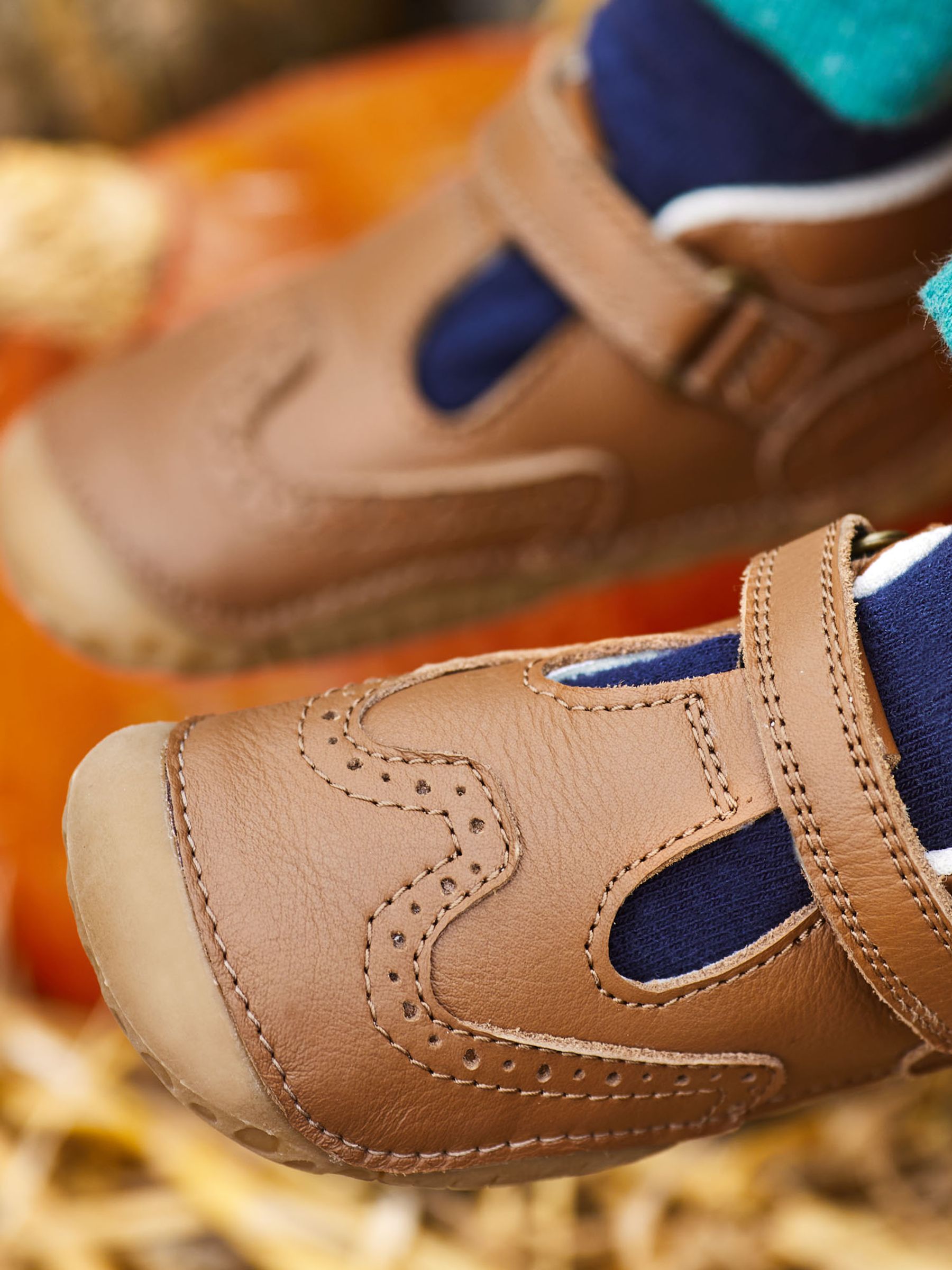 Tan Start-Rite Leather Pre Walker Shoes - Image 5 of 6