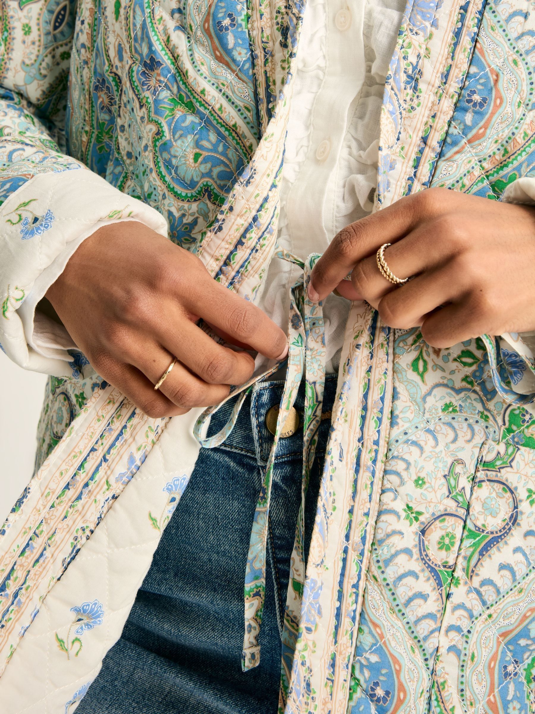 Blakeney Relaxed Fit Paisley Cotton Quilted Jacket - Image 5 of 6