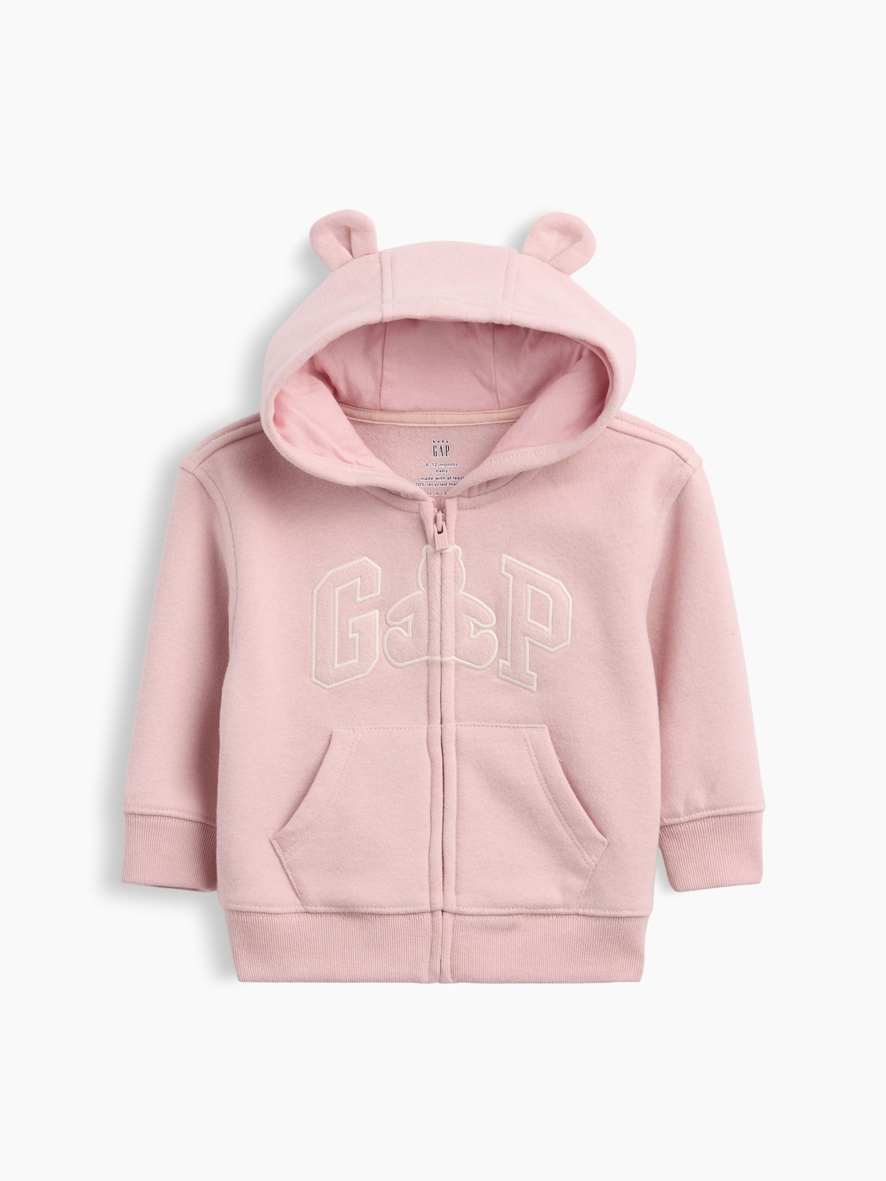Pink VinstageSoft Brannan Bear Logo Zip-Up Hoodie - Image 1 of 2 Pink VinstageSoft Brannan Bear Logo Zip-Up Hoodie - Image 1 of 2