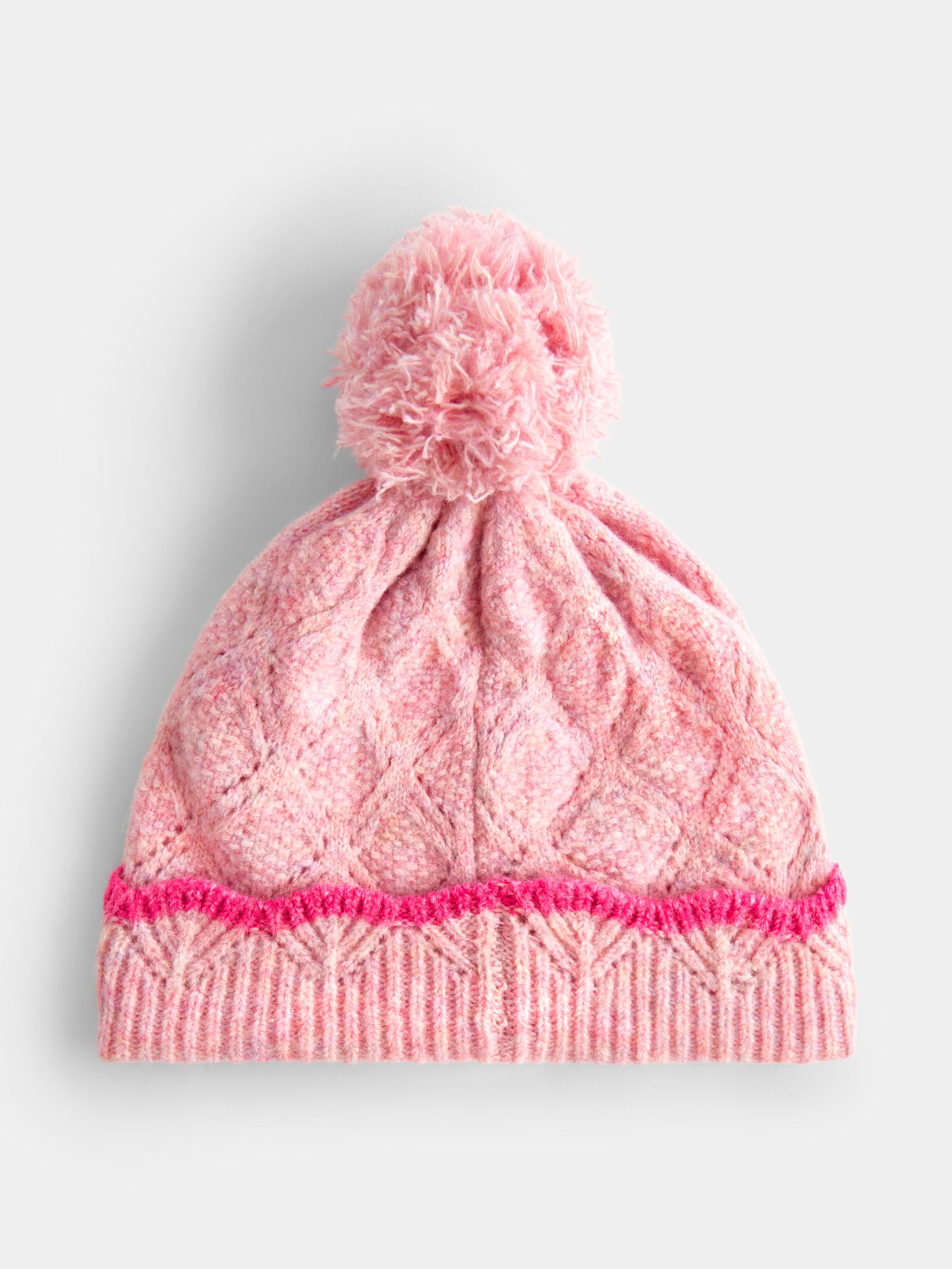 Pink Cherry Pom Pom Knitted Hat - Image 2 of 4