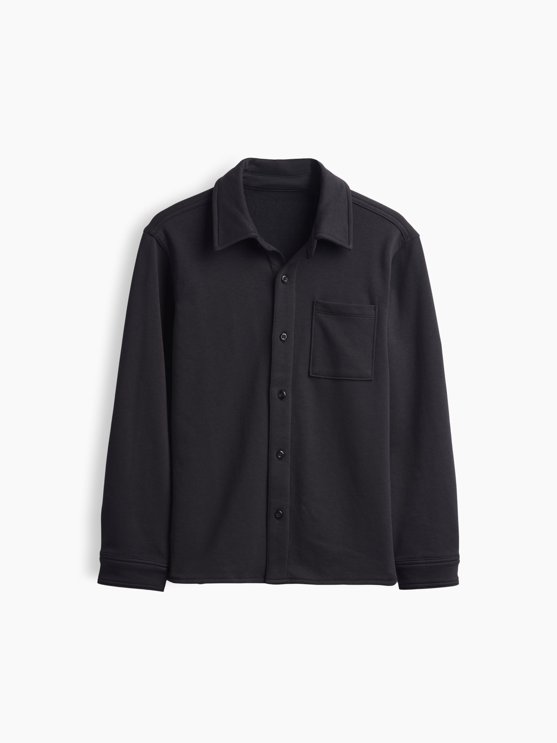 Black Vintage Soft French Terry Button-Front Shirt - Image 4 of 5