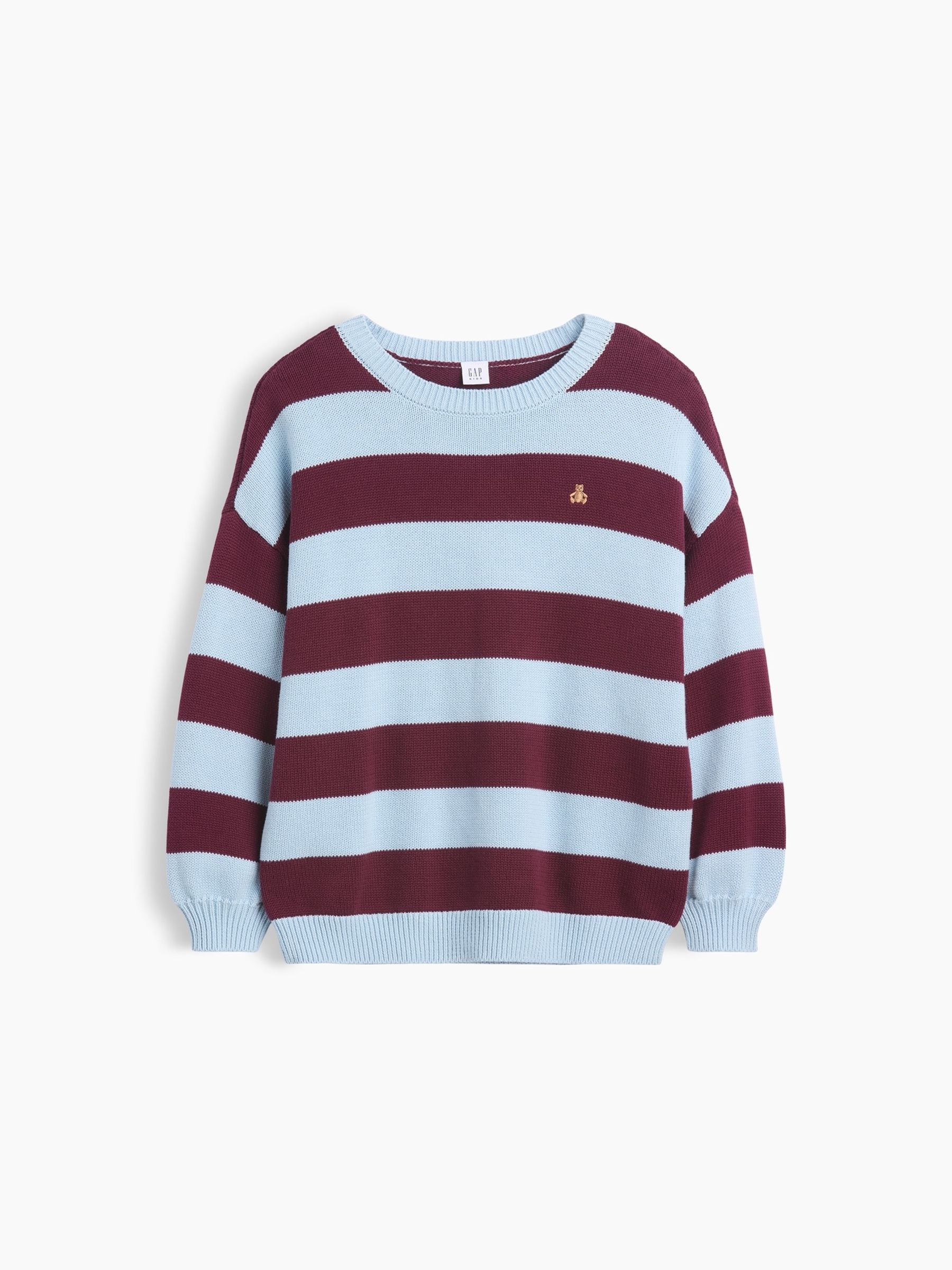 Blue/Burgundy Stripe Oversized Sweater - Image 4 of 5