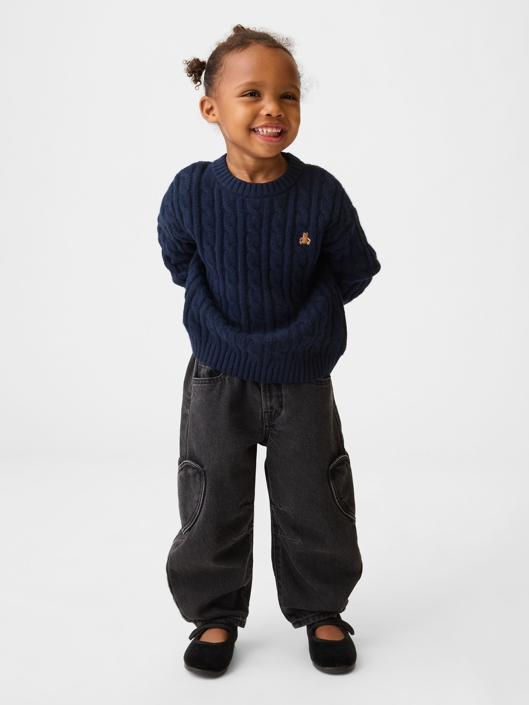Navy CashSoft Cable-Knit Jumper - Image 1 of 3 Navy CashSoft Cable-Knit Jumper - Image 1 of 3