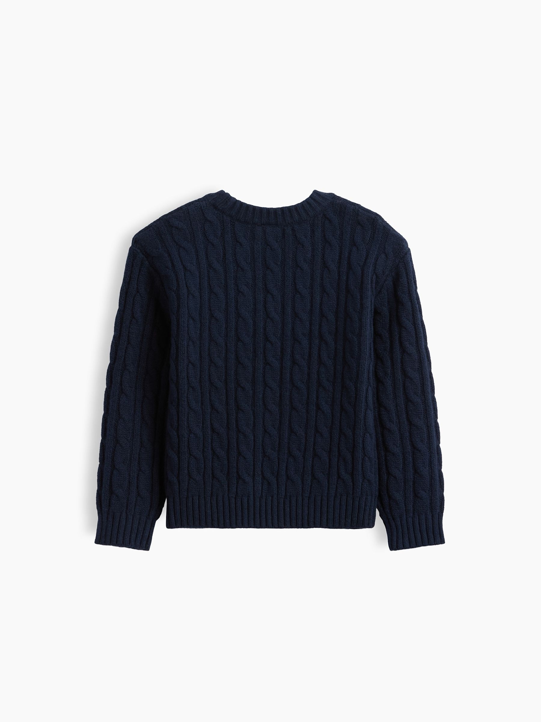 Navy CashSoft Cable-Knit Jumper - Image 3 of 3