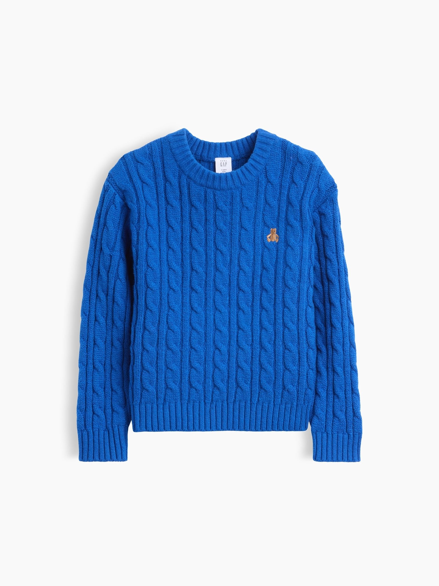 Blue CashSoft Cable-Knit Jumper - Image 1 of 2