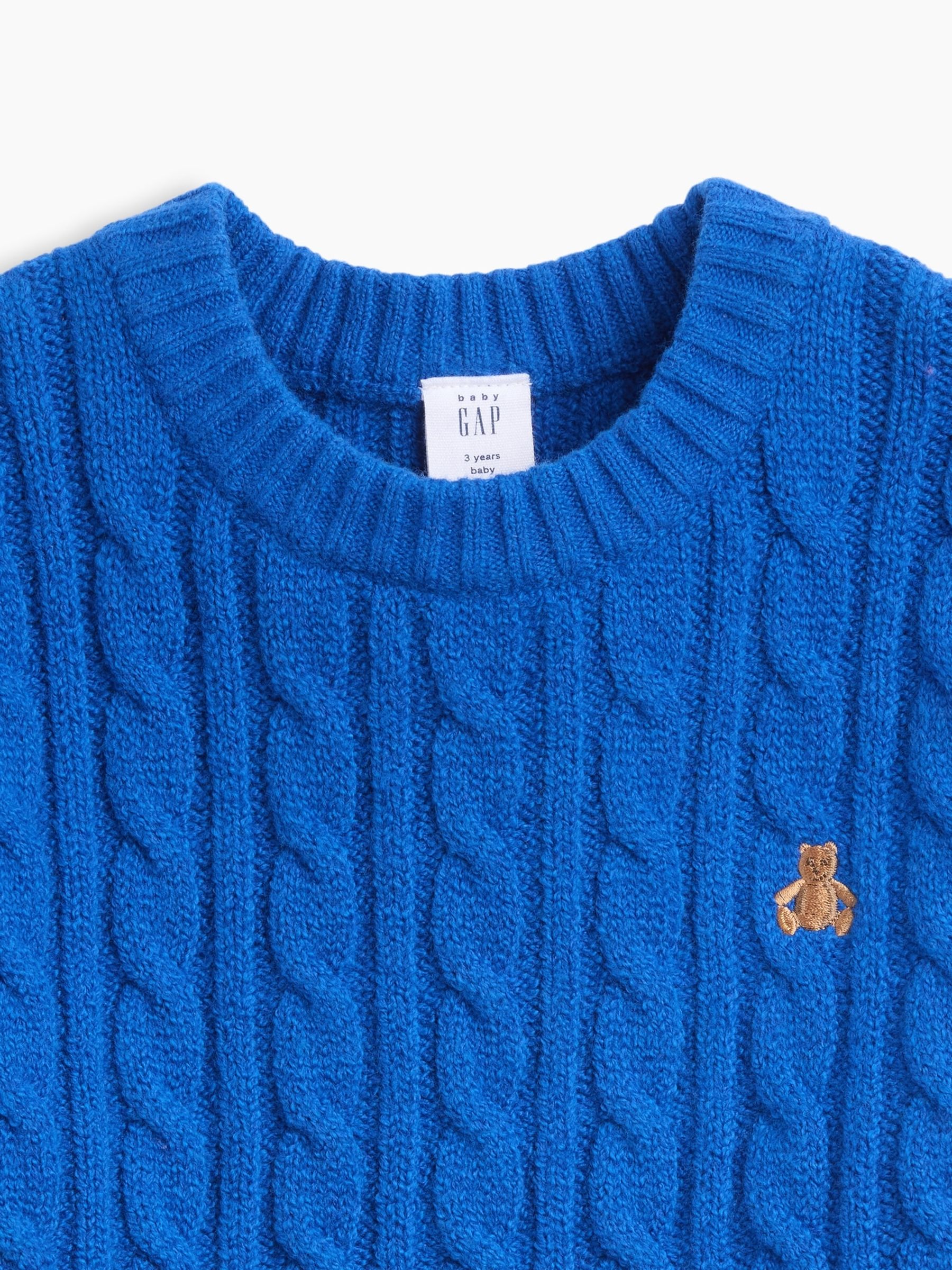 Blue CashSoft Cable-Knit Jumper - Image 2 of 2