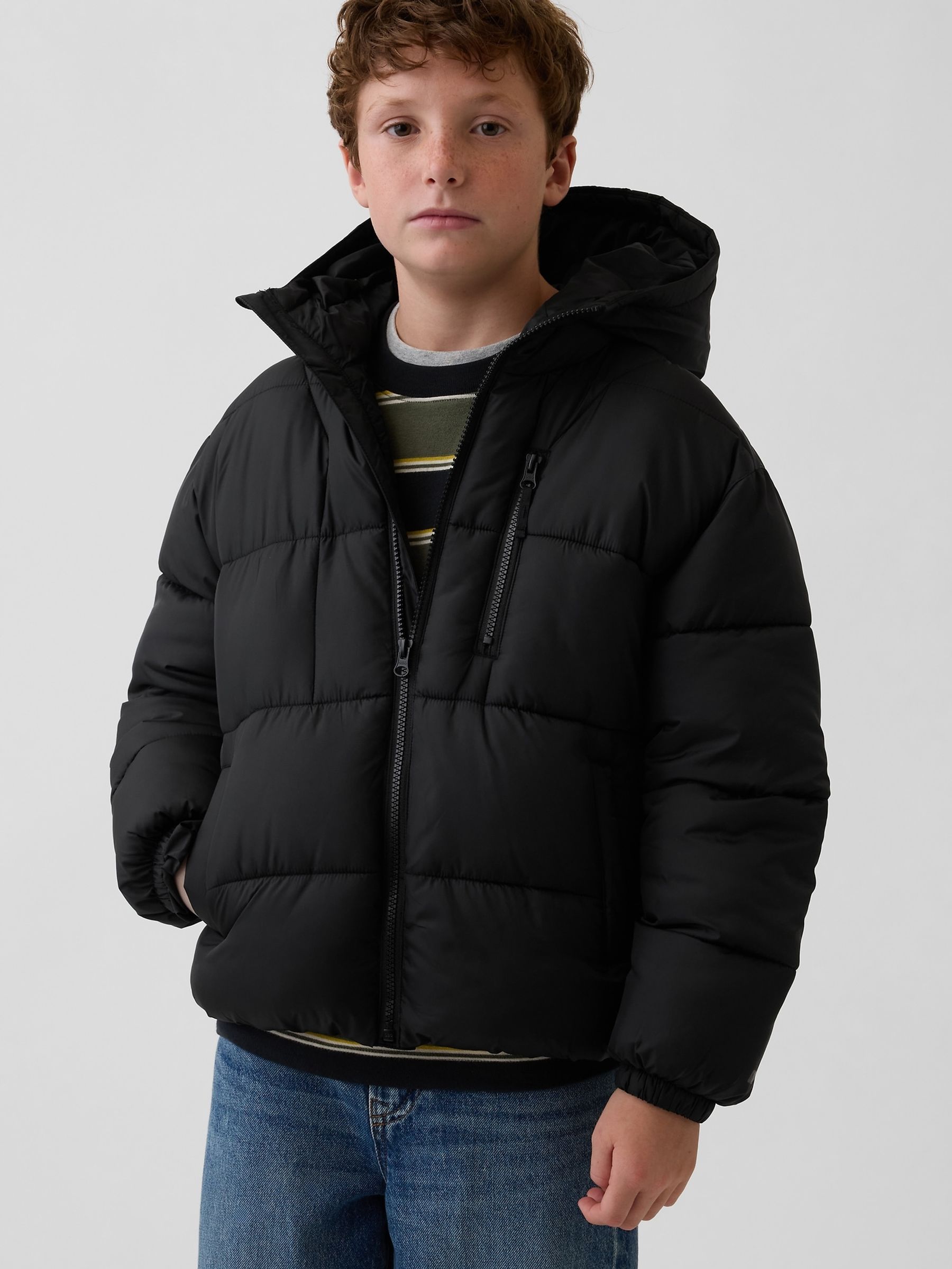 Black Heavyweight Puffer Jacket - Image 1 of 3