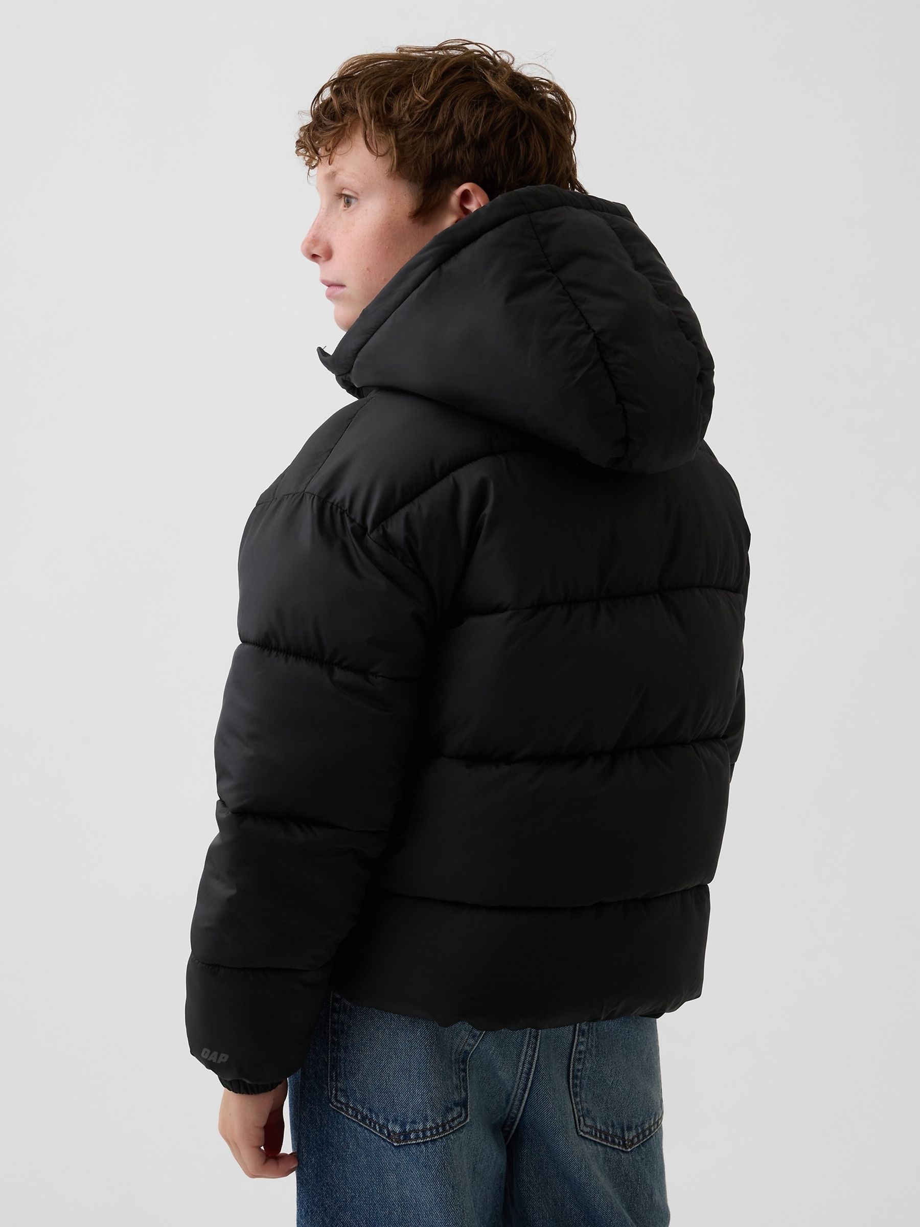 Black Heavyweight Puffer Jacket - Image 2 of 3