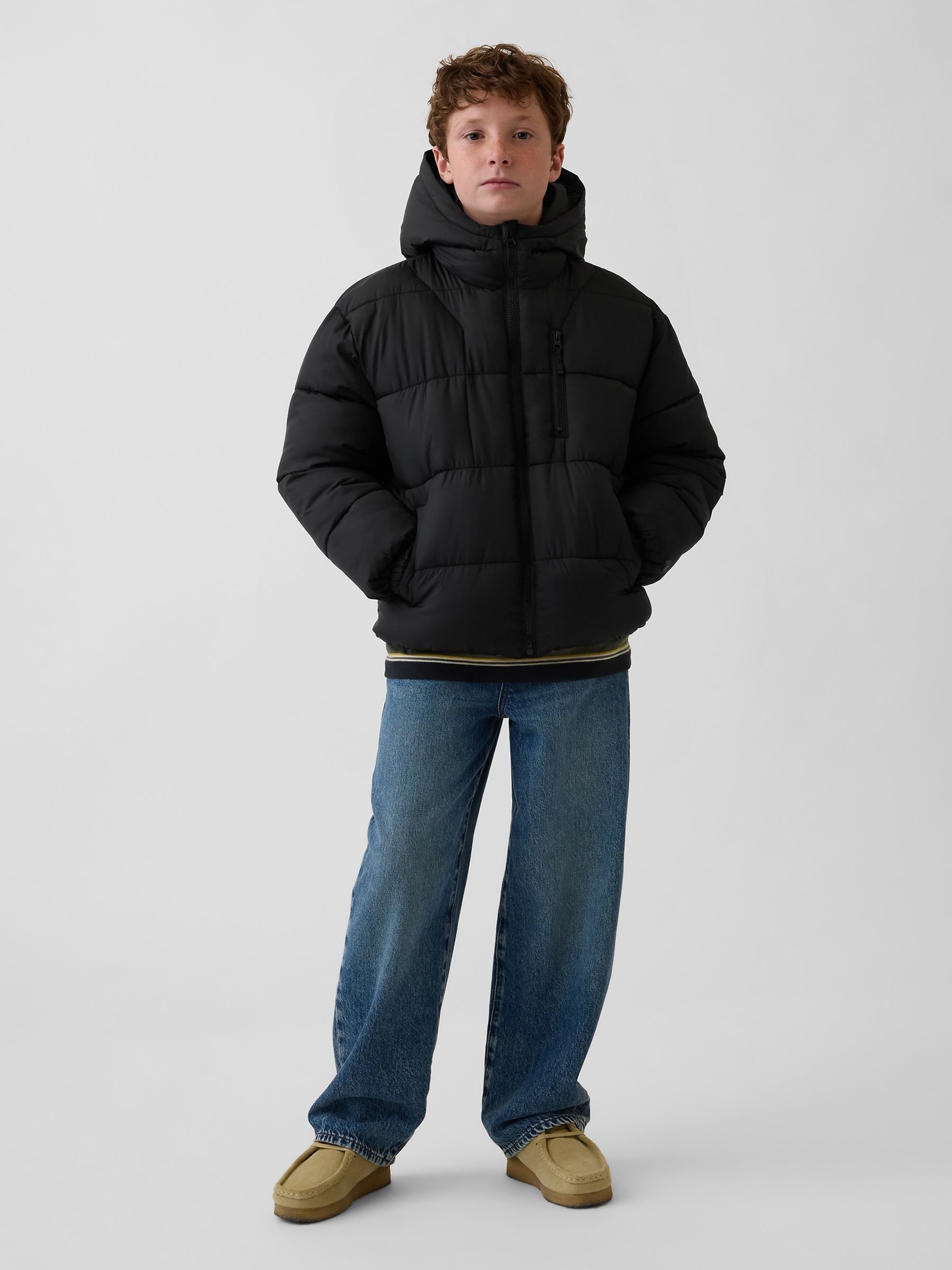 Black Heavyweight Puffer Jacket - Image 3 of 3