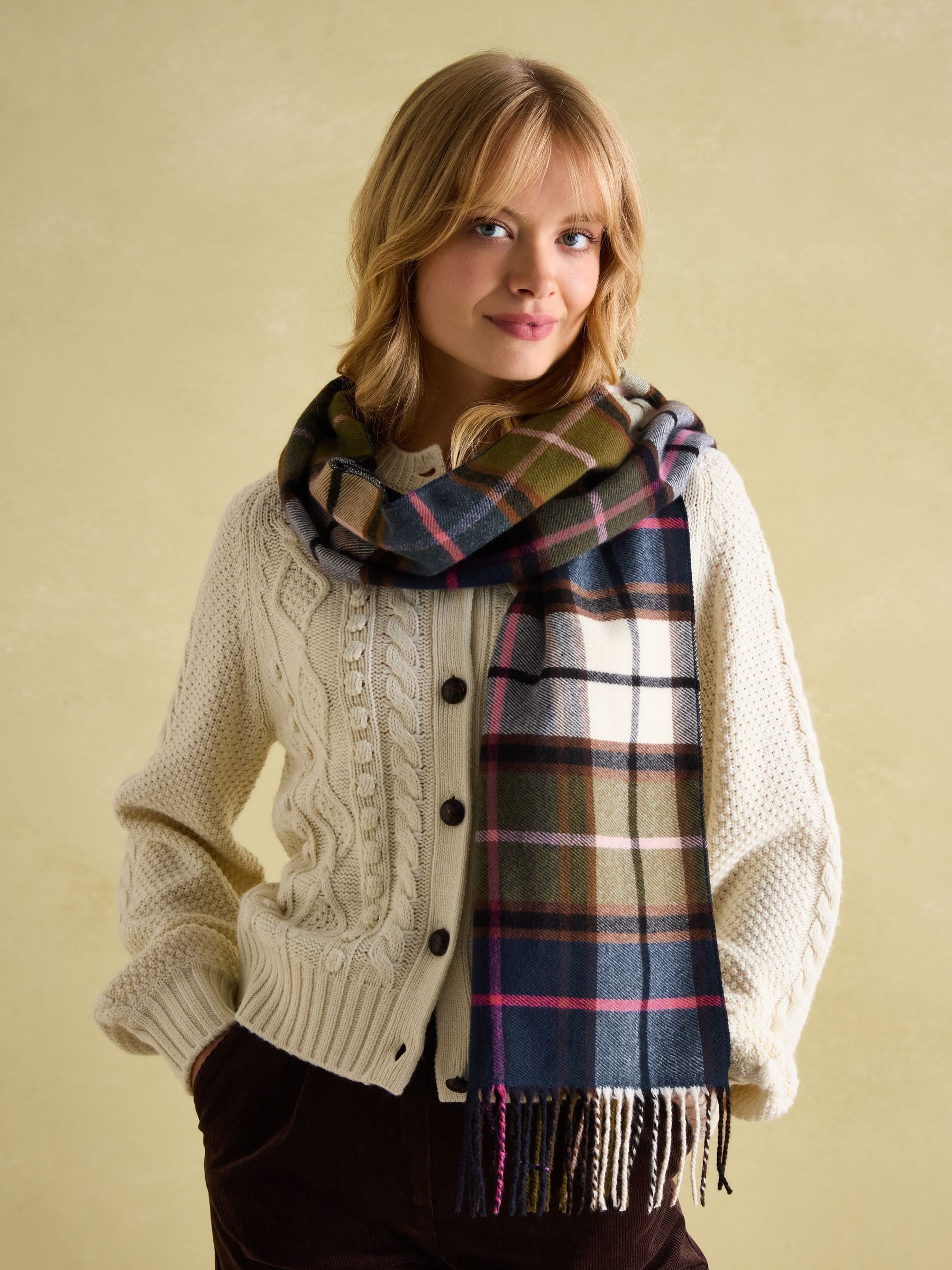 Langtree Green & Pink Scarf - Image 1 of 4