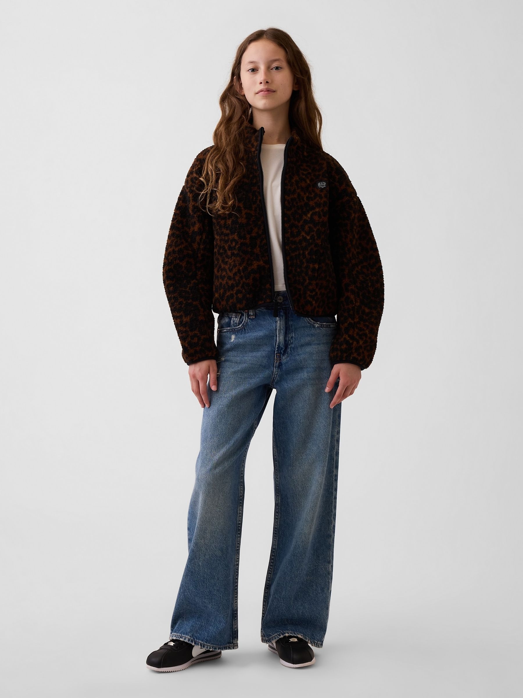 Leopard Sherpa Relaxed Zip-Up Jacket - Image 3 of 6