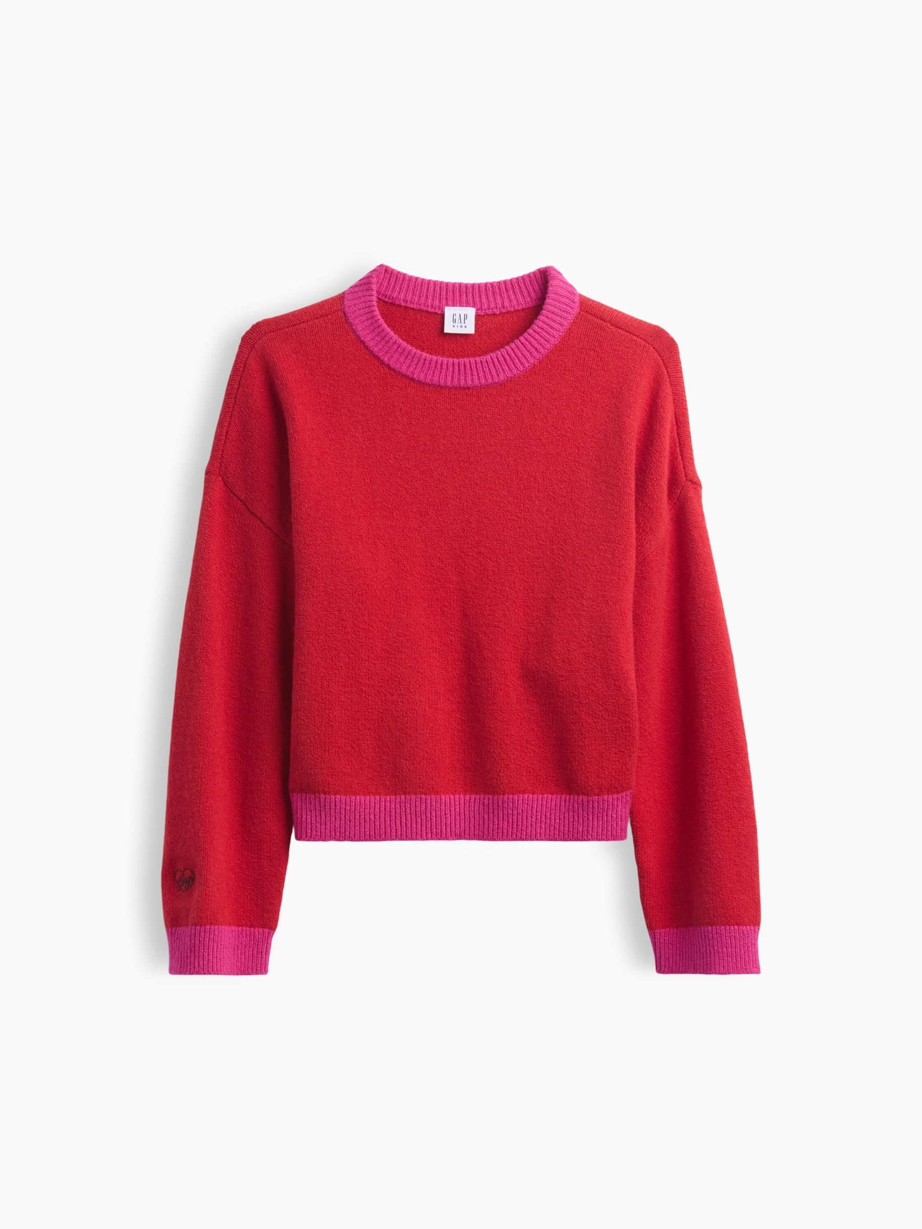 Red/Pink CashSoft Oversized Jumper - Image 4 of 4 Red/Pink CashSoft Oversized Jumper - Image 4 of 4
