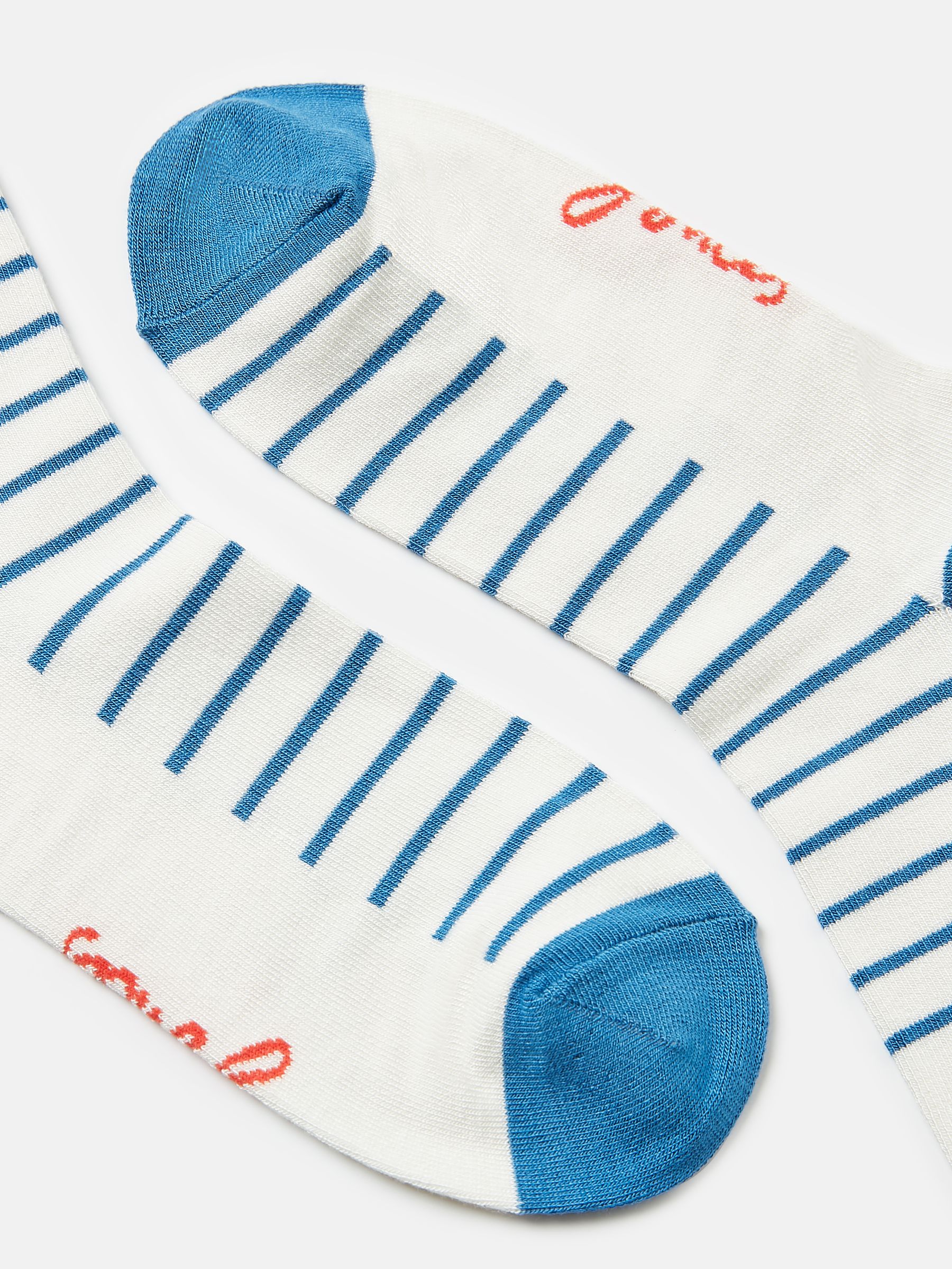 Embroidered Blue/White Ankle Socks - Image 2 of 3